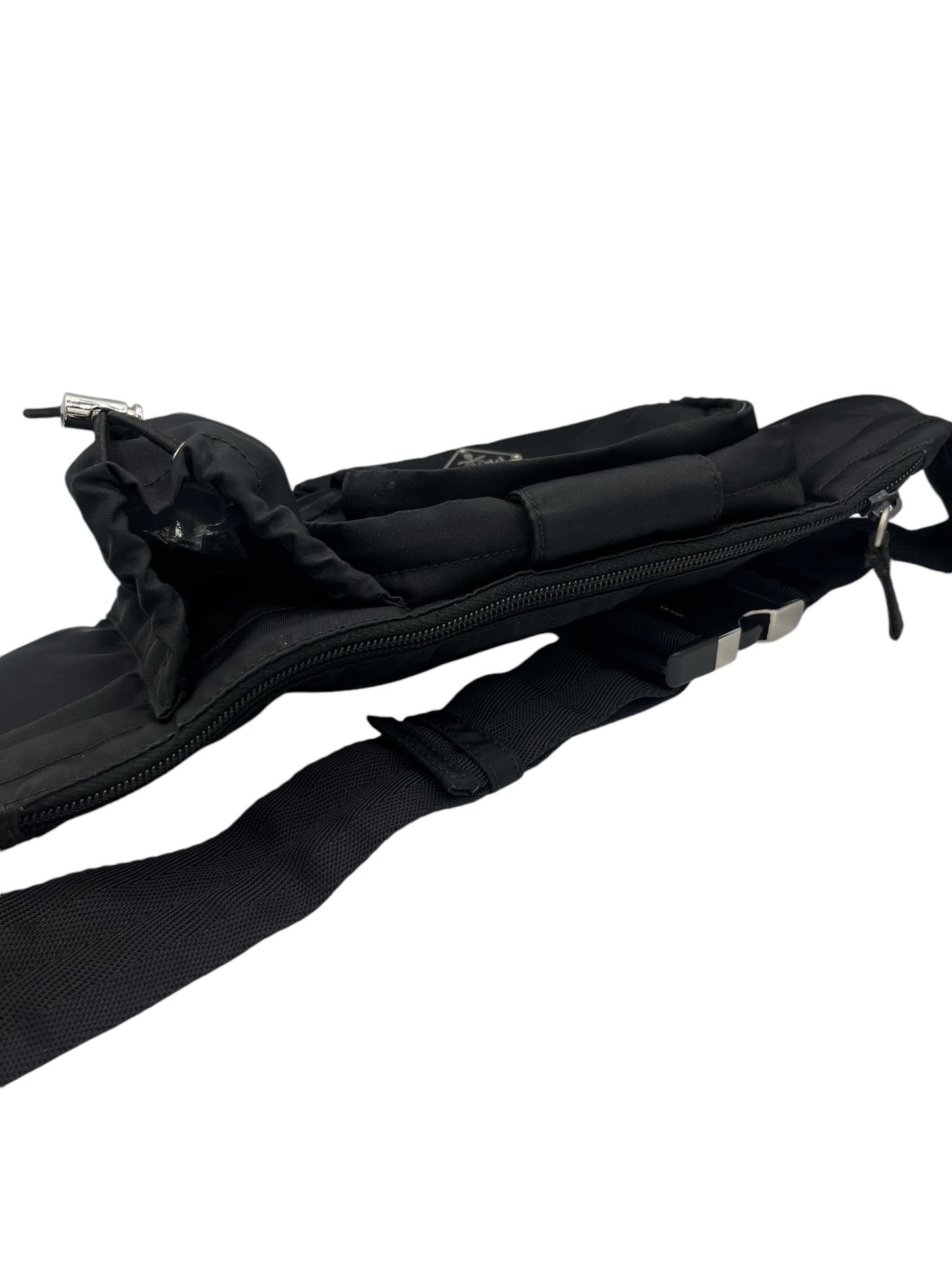 PRADA - Black Tessuto Montagna Belt Bag