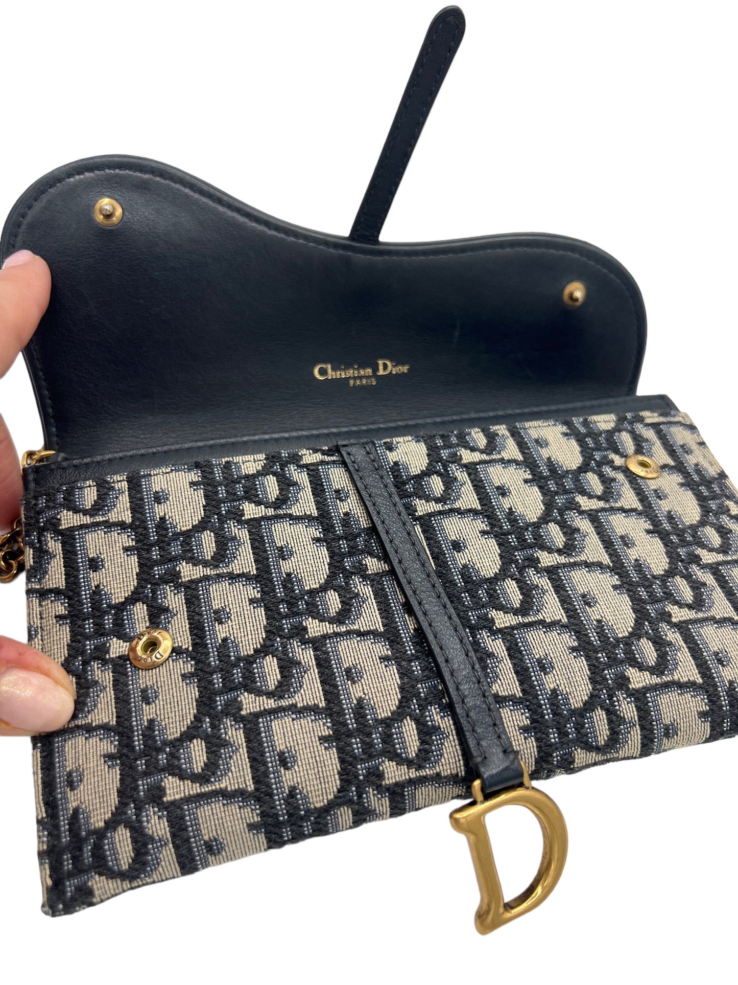 DIOR - Oblique Saddle WOC Shoulder Bag