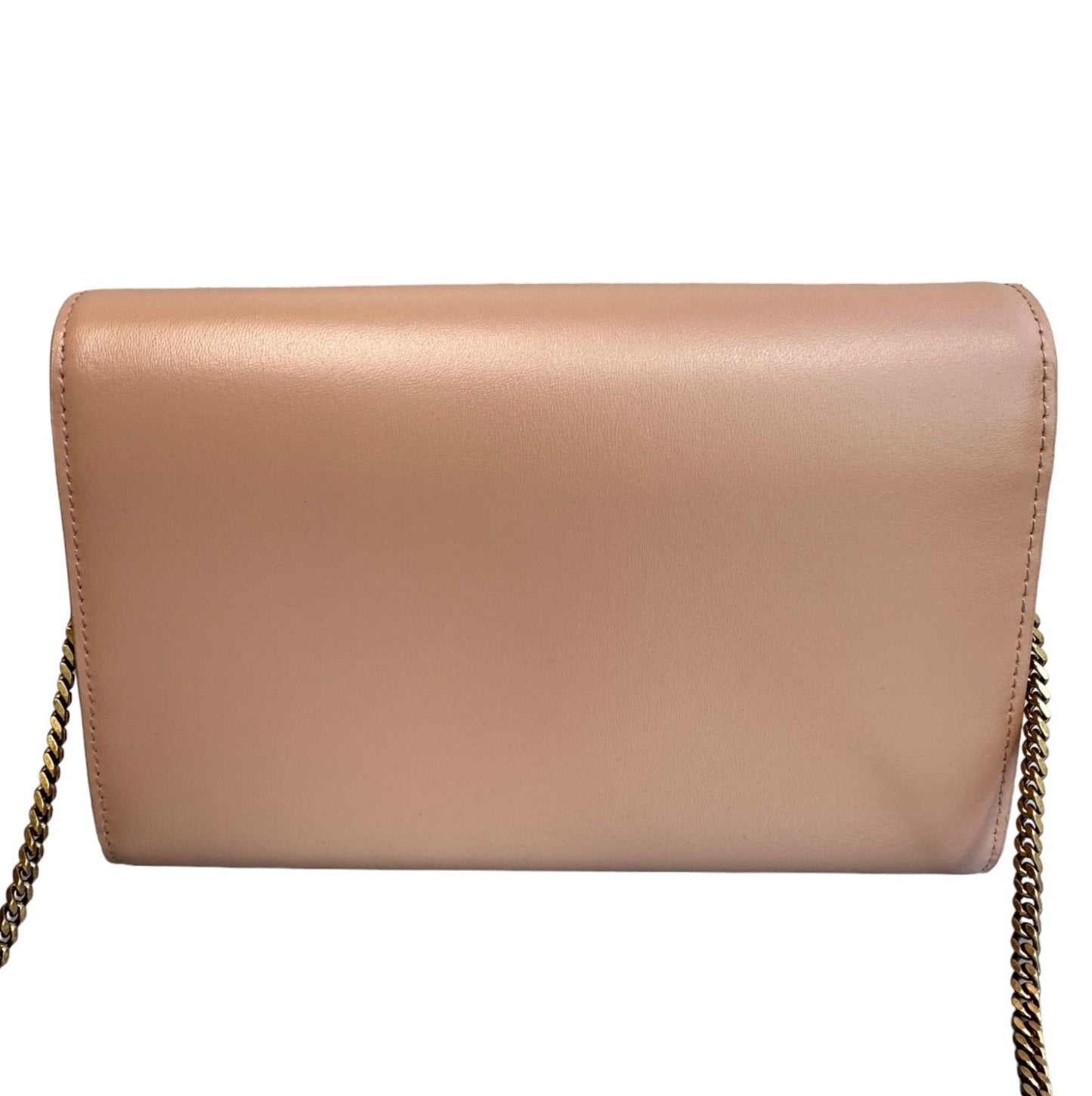 SAINT LAURENT - Vintage Peach Wallet on Chain
