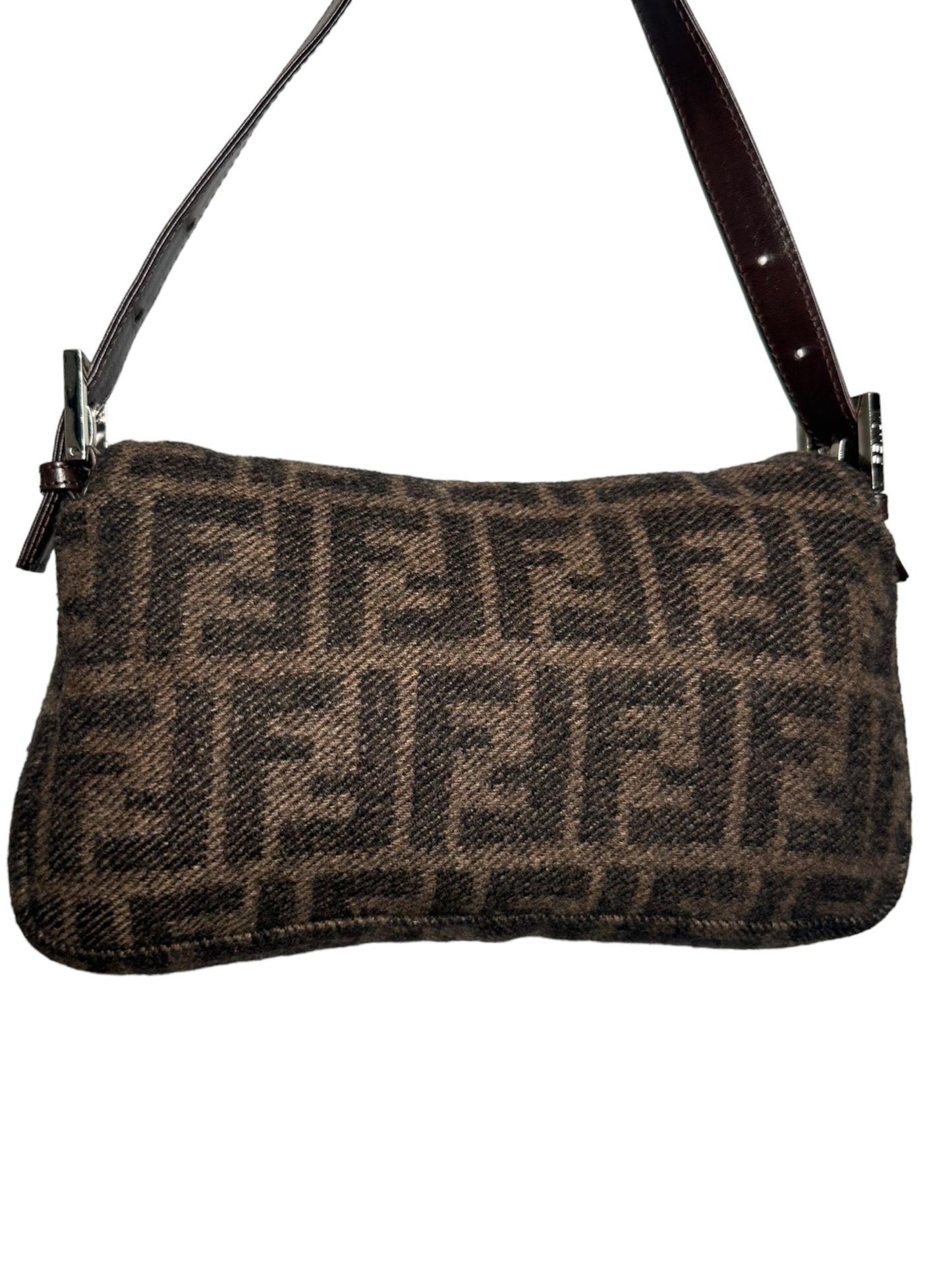 FENDI - Baguette Wool Zucca Shoulder Bag