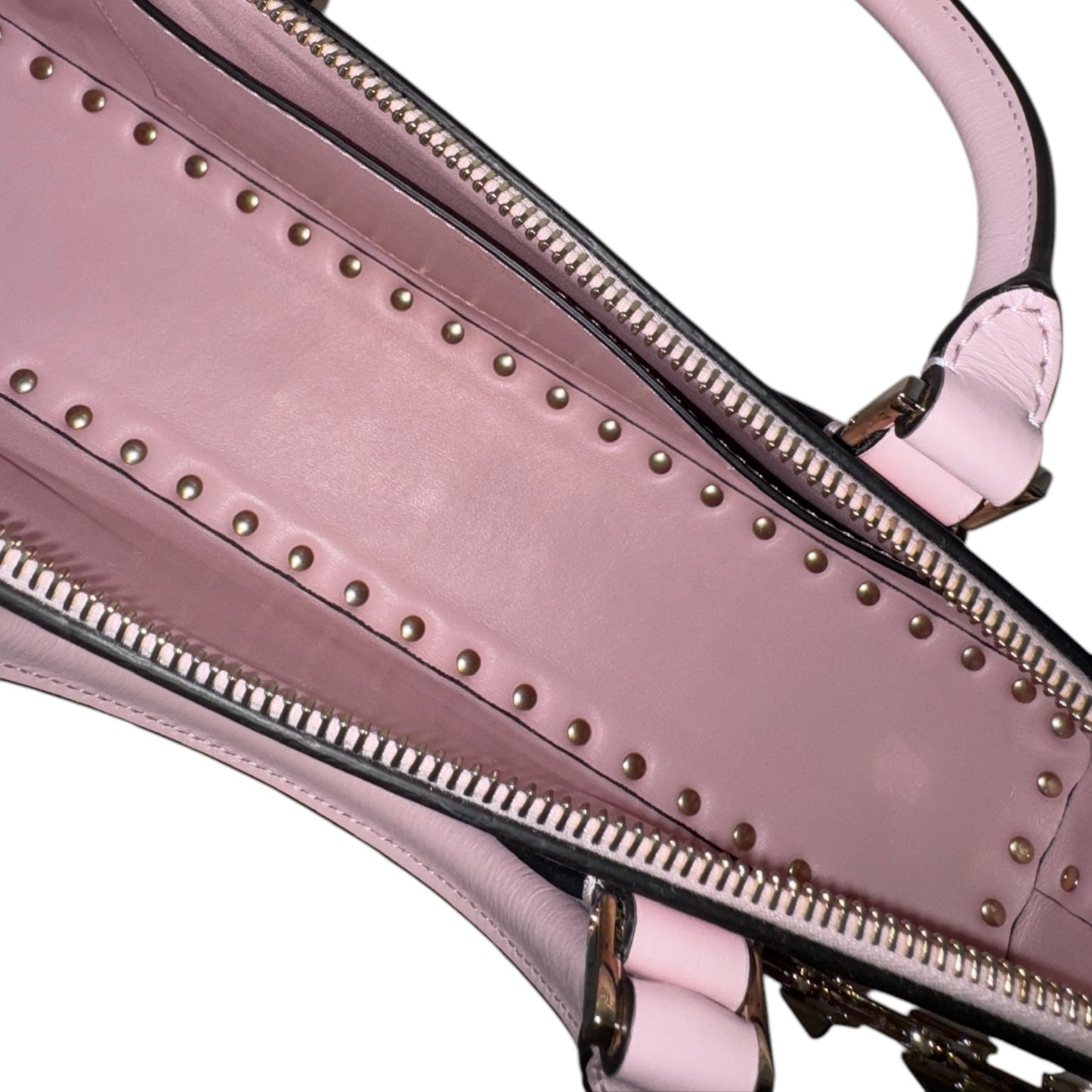 PRE-OWNED Rockstud Zip Up Top Handle Bag