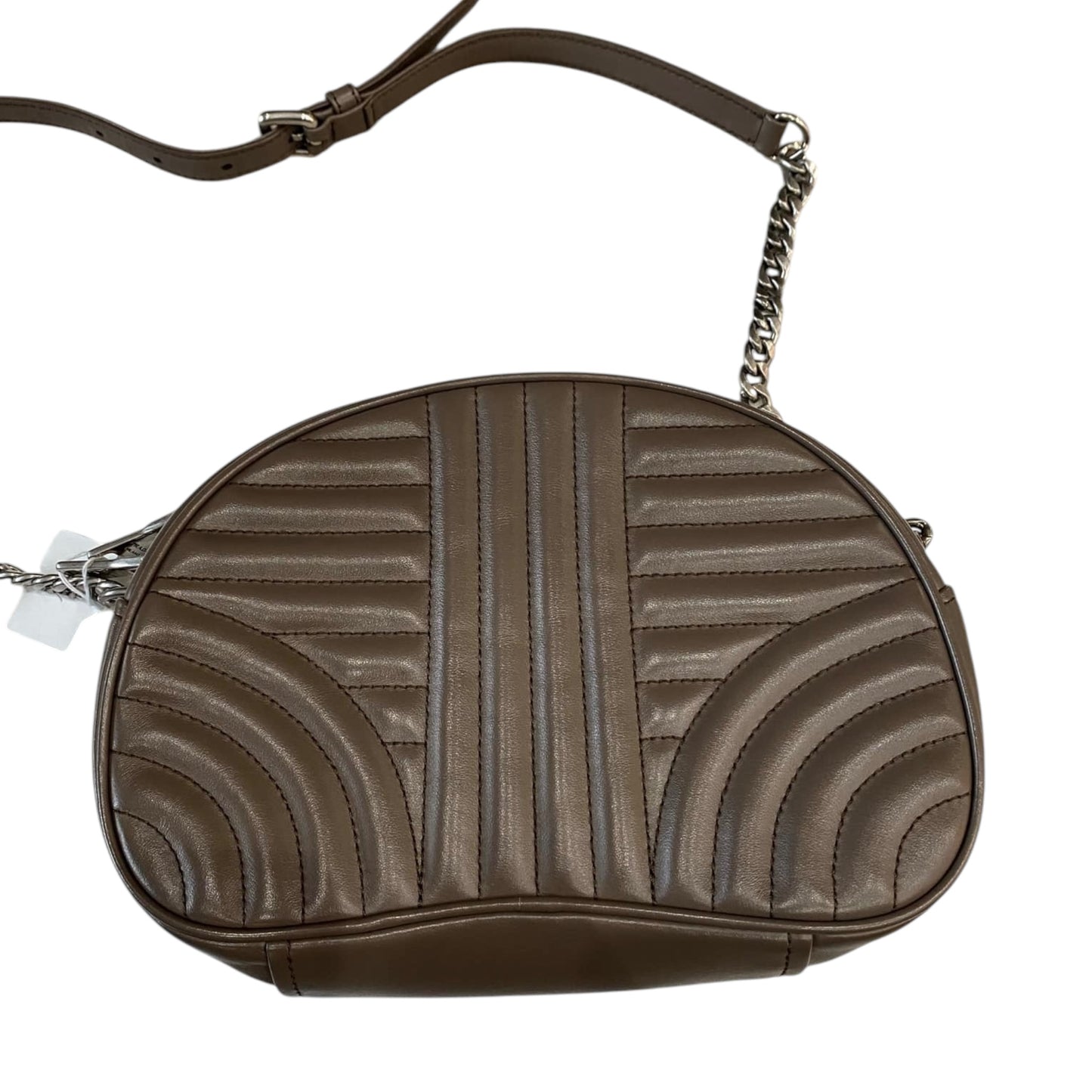 PRE-OWNED Grey Soft Calf Diagramme Crossbody Bag