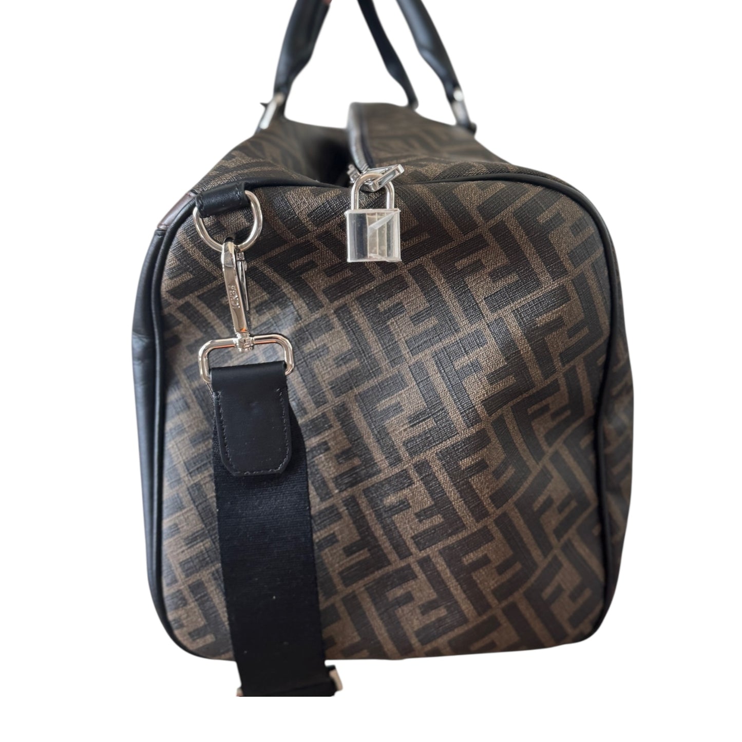 PRE-OWNED Zucca Coated Canvas With Leather Convertible Duffle Bag
