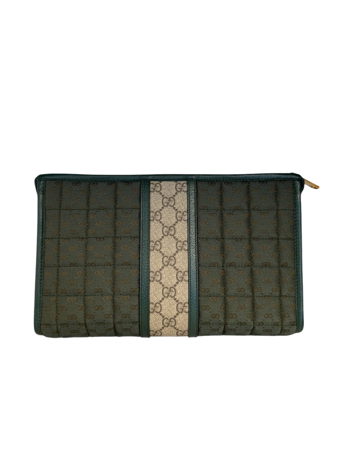 GUCCI - Green GG Supreme Canvas Microguccissima Canvas Mini Pouch