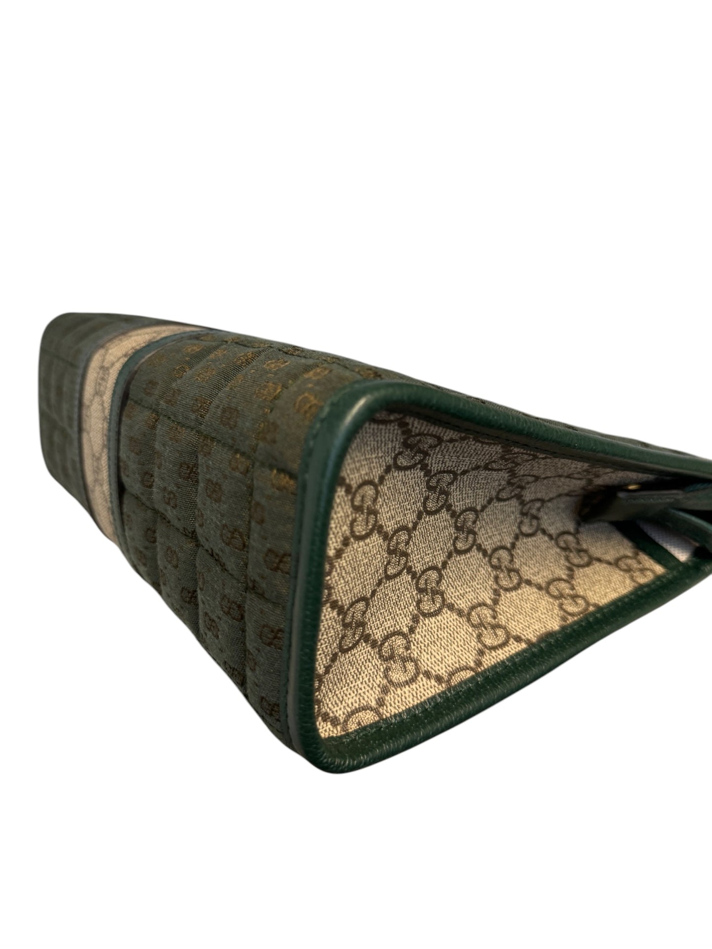 GUCCI - Green GG Supreme Canvas Microguccissima Canvas Mini Pouch