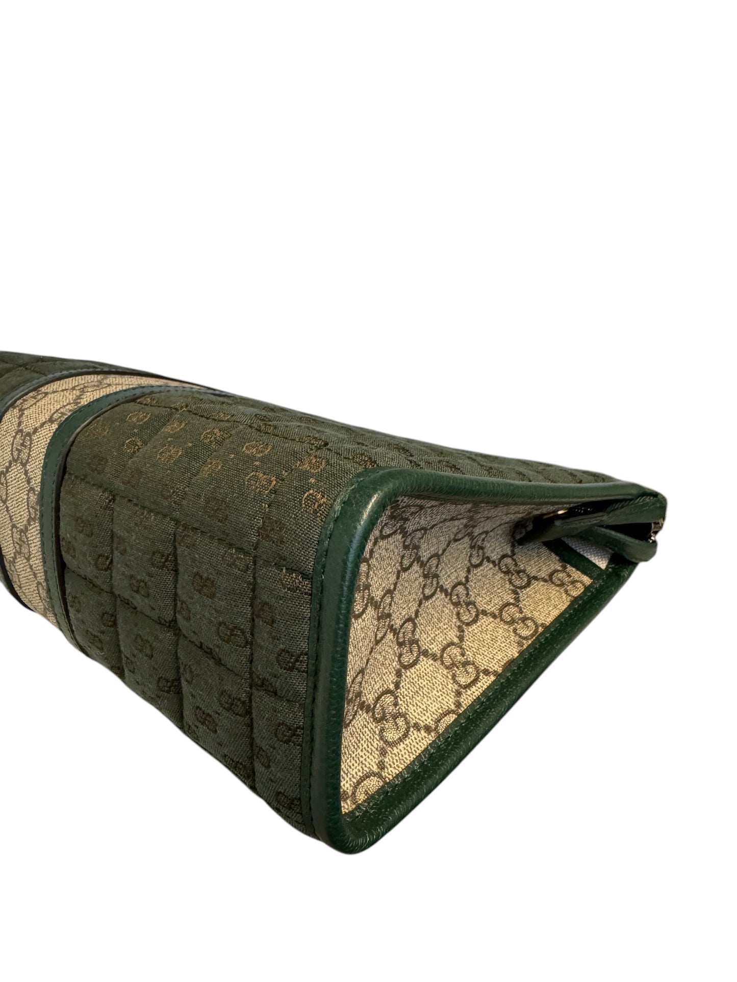 GUCCI - Green GG Supreme Canvas Microguccissima Canvas Mini Pouch