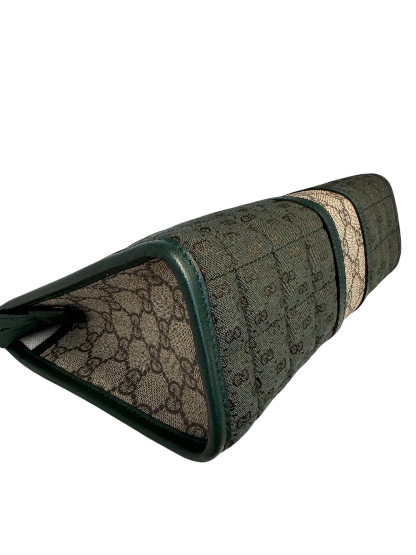 GUCCI - Green GG Supreme Canvas Microguccissima Canvas Mini Pouch