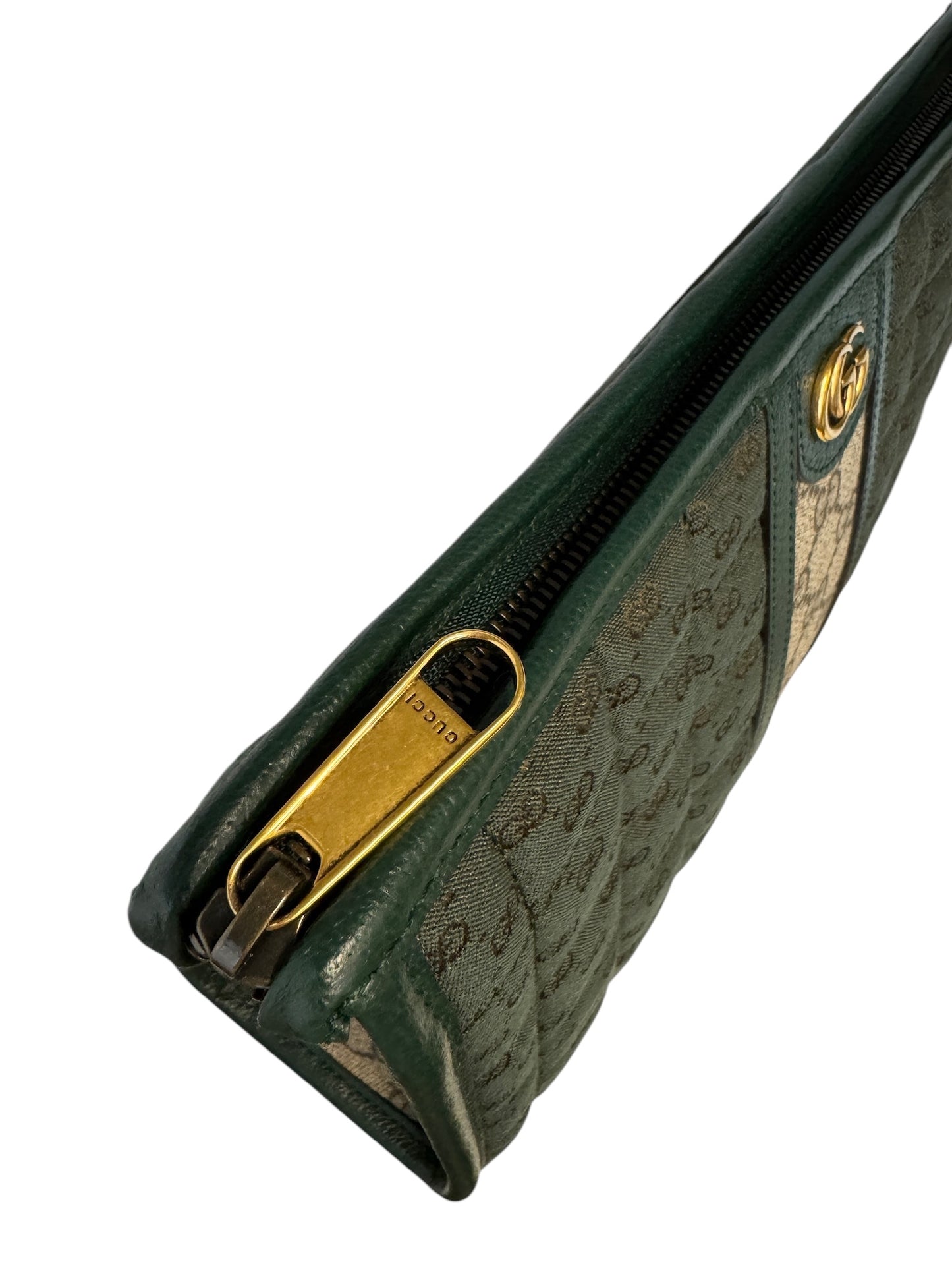 GUCCI - Green GG Supreme Canvas Microguccissima Canvas Mini Pouch