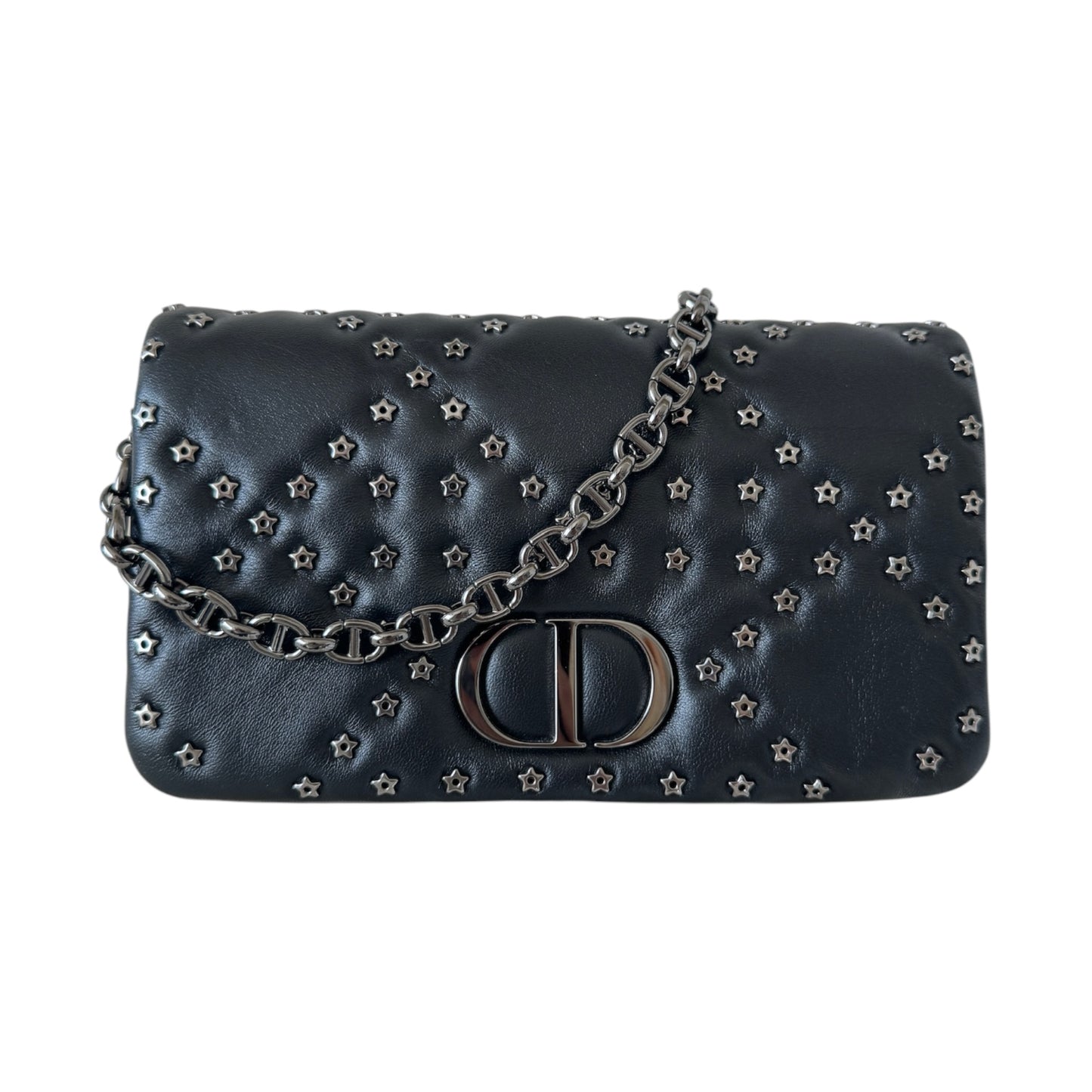 PRE-OWNED Caro Macrocannage Star Black Crossbody Bag