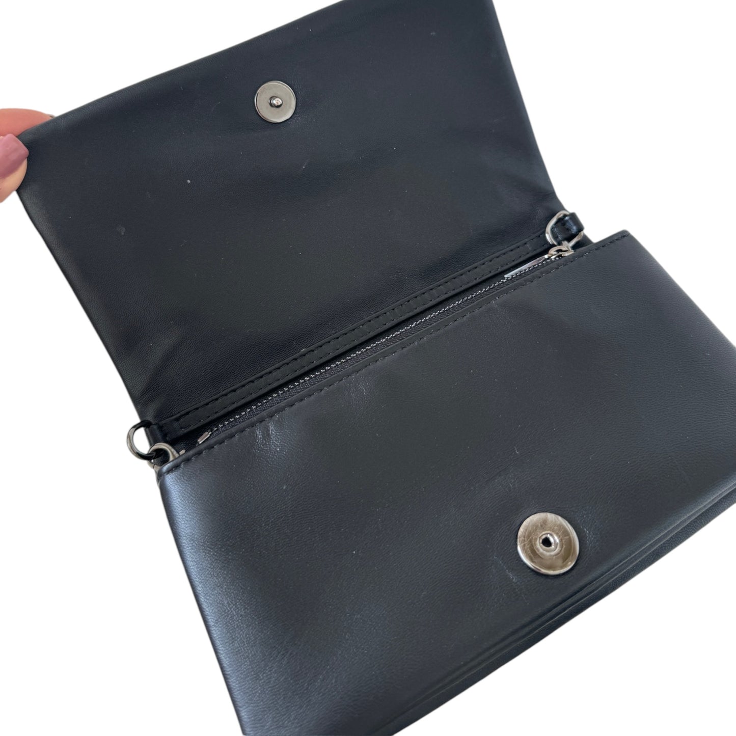 PRE-OWNED Caro Macrocannage Star Black Crossbody Bag