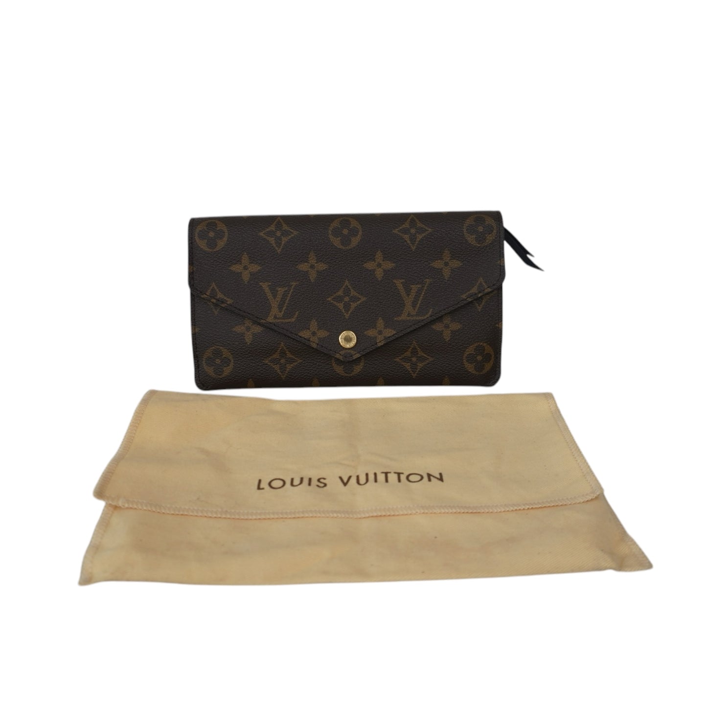 PRE-OWNED LV Pink Monogram Canvas Jeanne Long Wallet