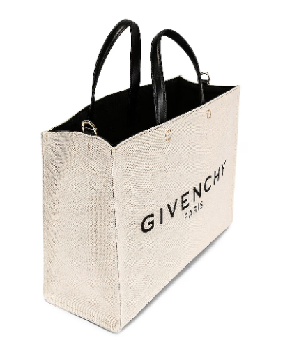 GIVENCHY - Medium G Tote Shopping Bag in Beige & Black