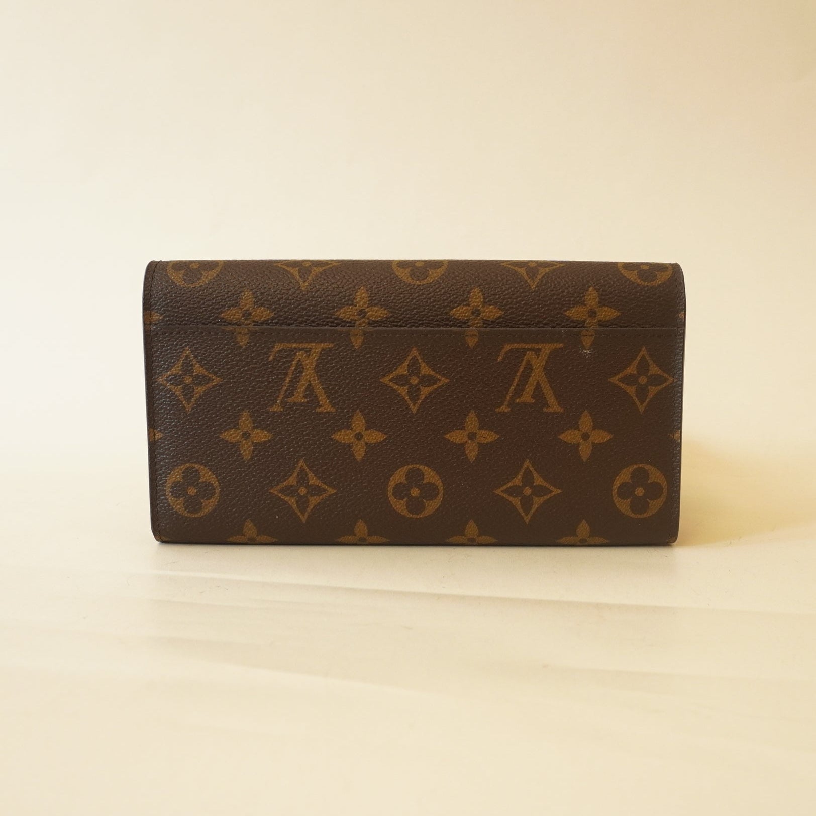PRE-OWNED LV Monogram Canvas Sarah Wallet