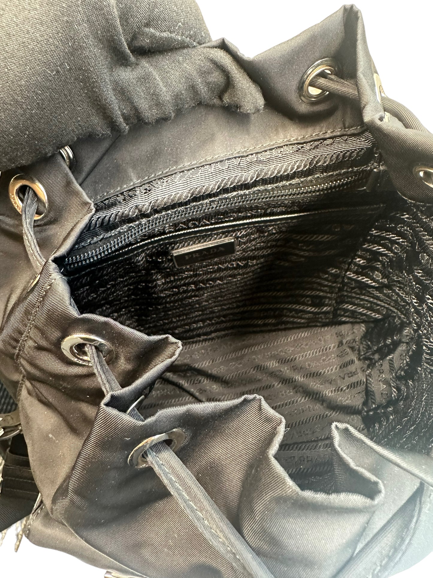 PRADA - Double Front Pocket Backpack Tessuto Small