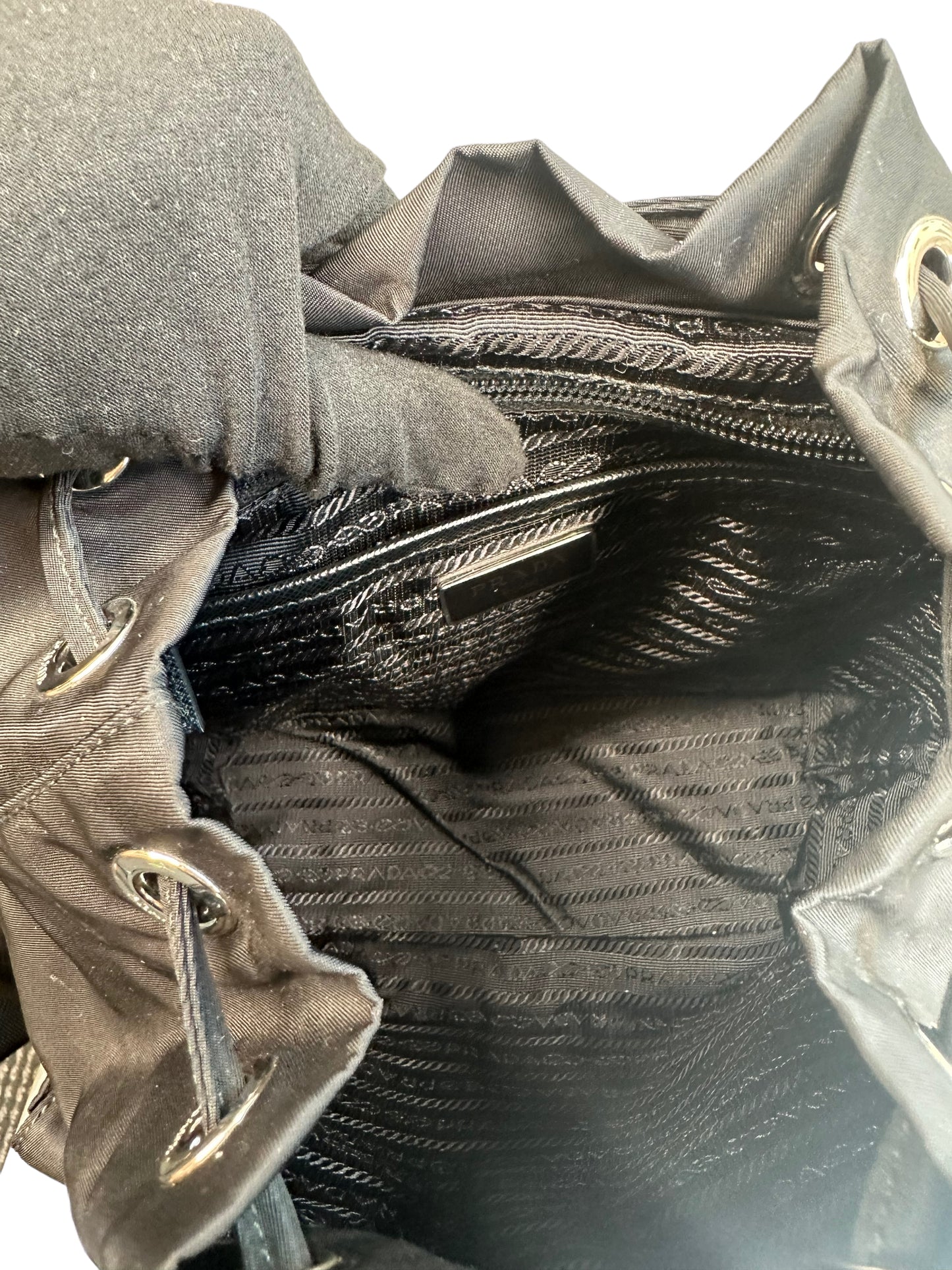 PRADA - Double Front Pocket Backpack Tessuto Small