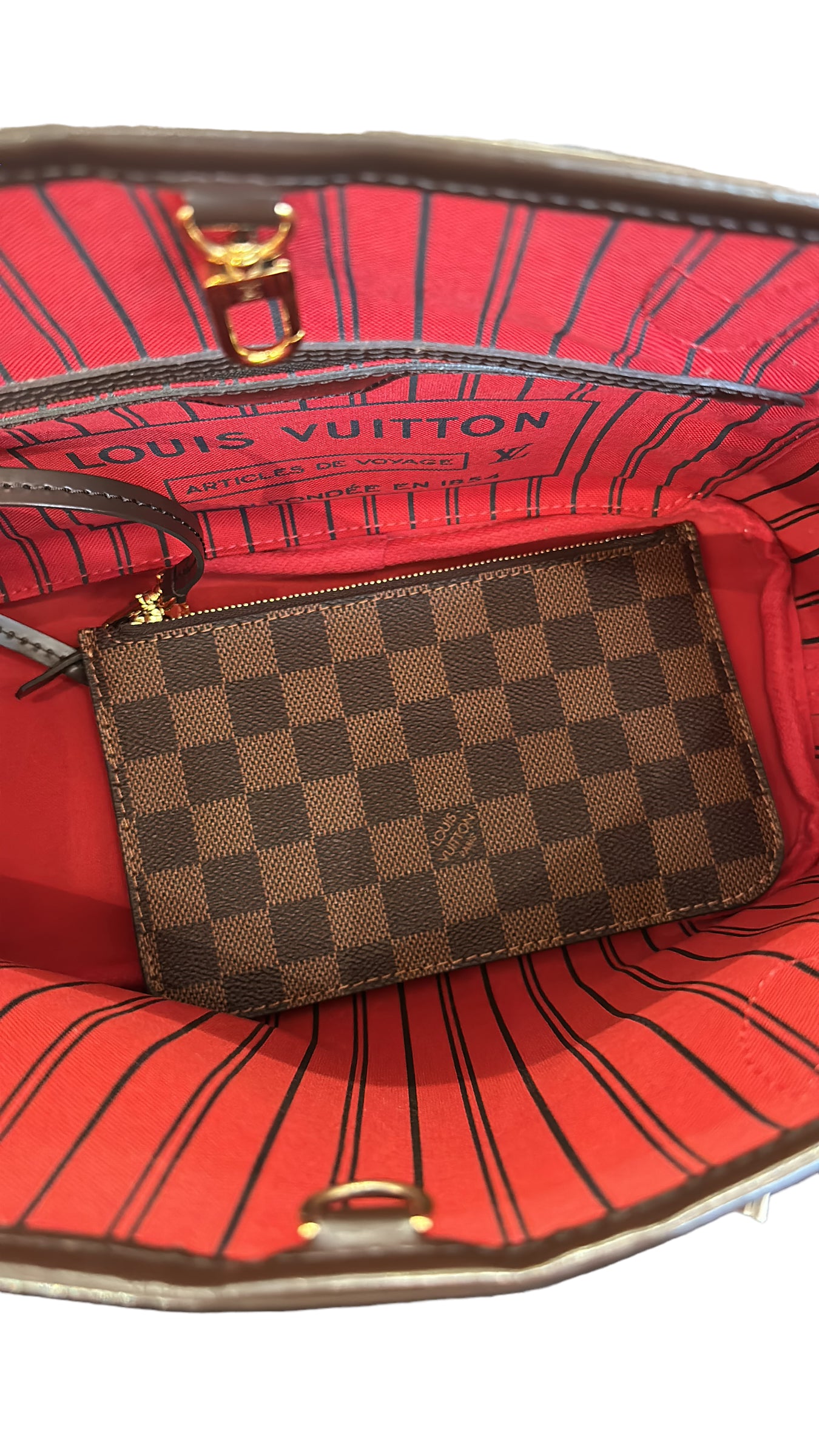 LOUIS VUITTON- Neverfull Damier Ebene PM