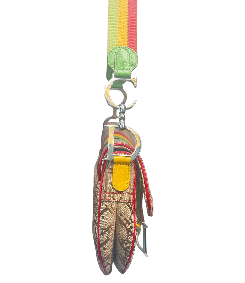 DIOR - Vintage Rasta Saddle Bag Canvas