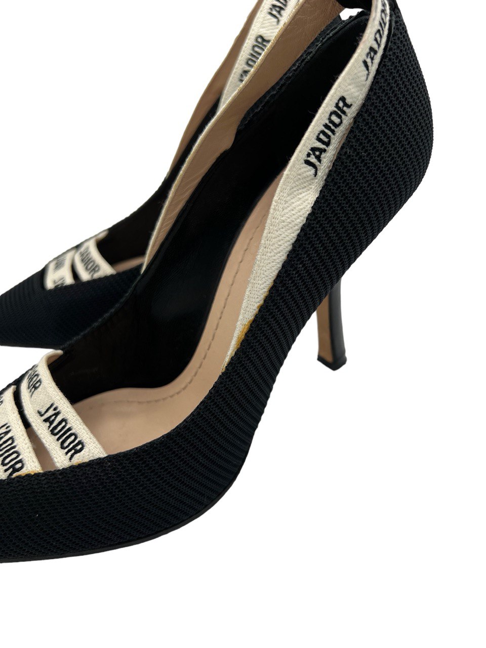 DIOR - Black Cream Chemical Fiber Pumps