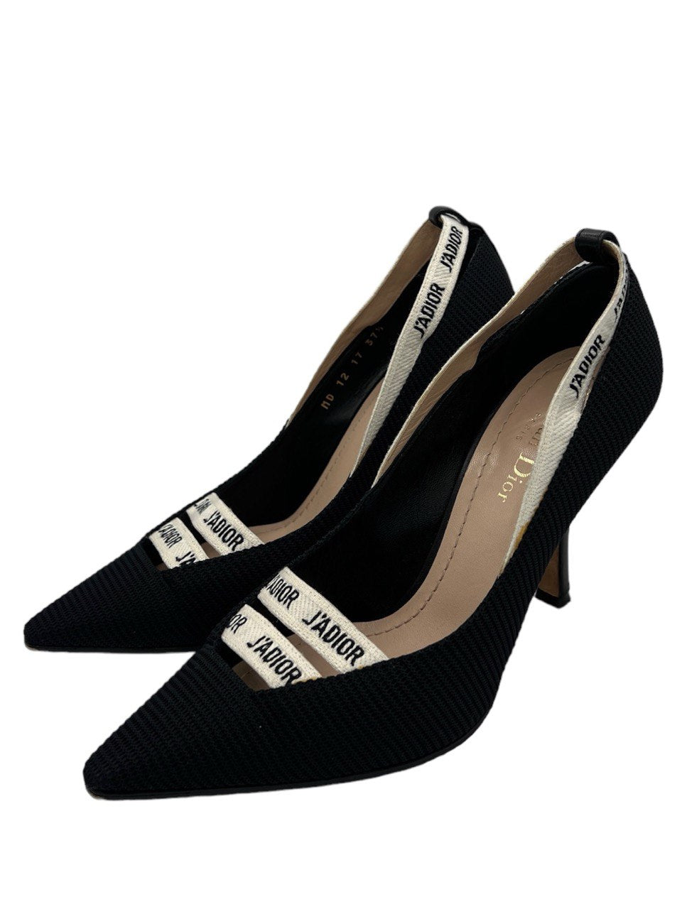 DIOR - Black Cream Chemical Fiber Pumps