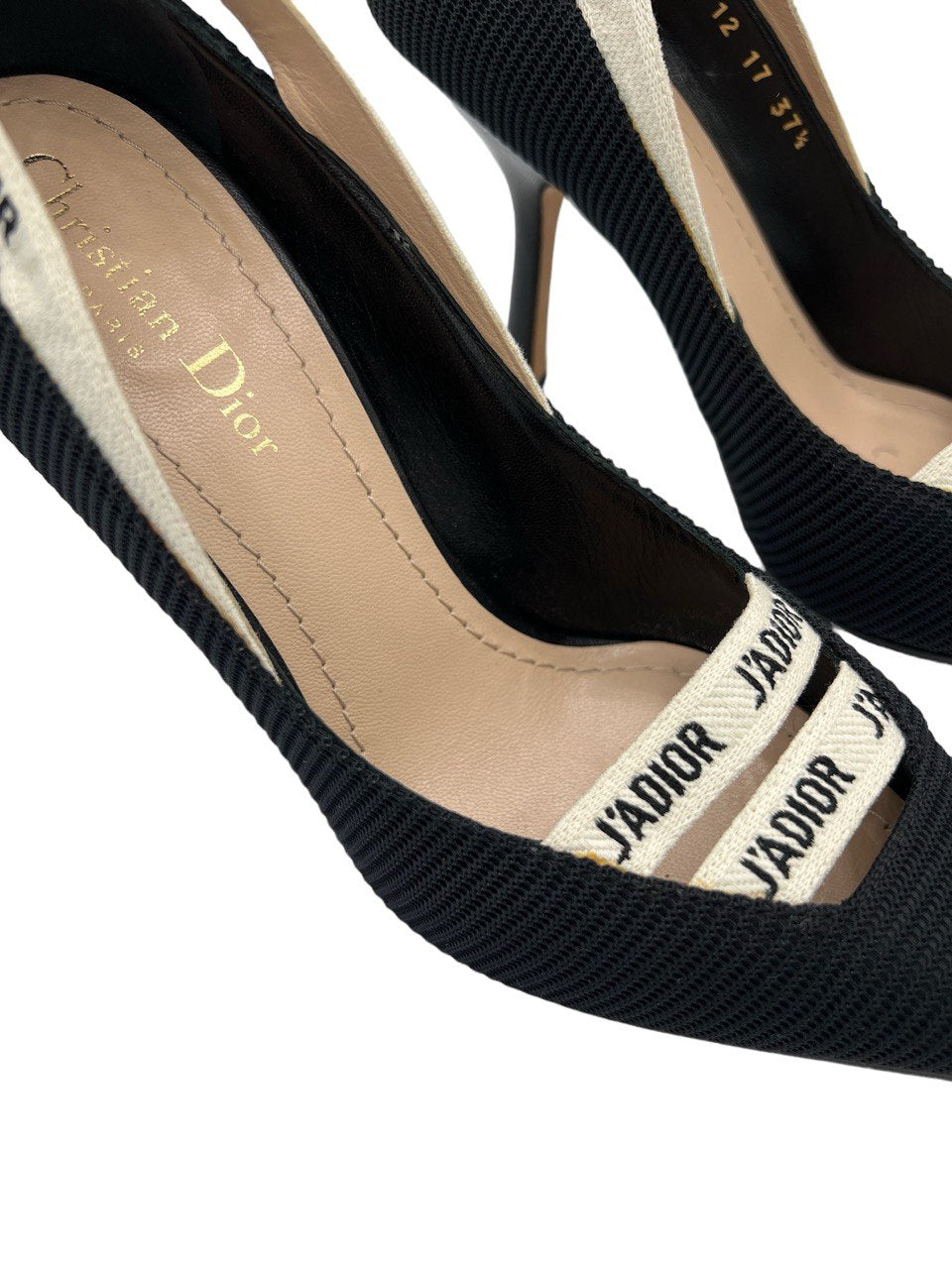 DIOR - Black Cream Chemical Fiber Pumps