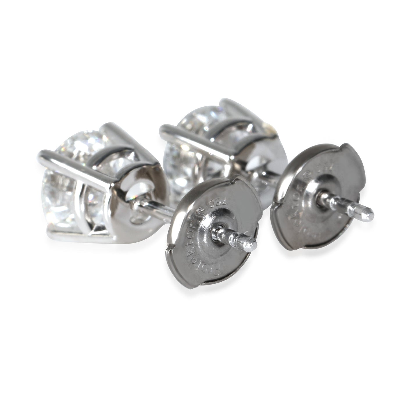 BRAND NEW Lab-Grown Diamond Earrings in 18K White Gold 1.5 CTW