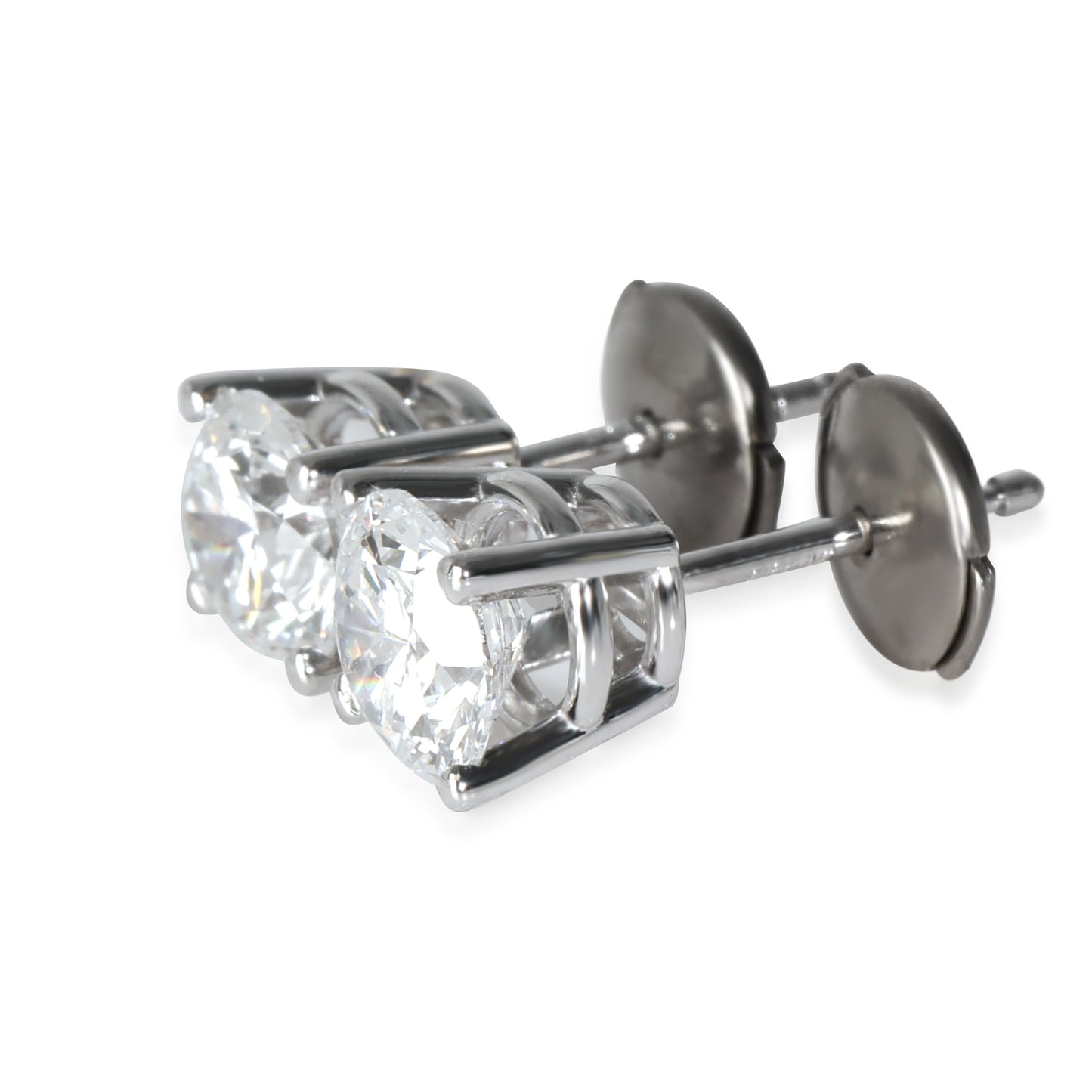 BRAND NEW Lab-Grown Diamond Earrings in 18K White Gold 1.5 CTW