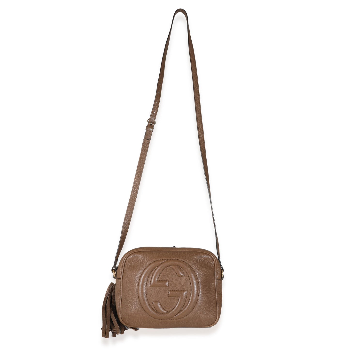 GUCCI - Brown Pebbled Leather Soho Disco Bag