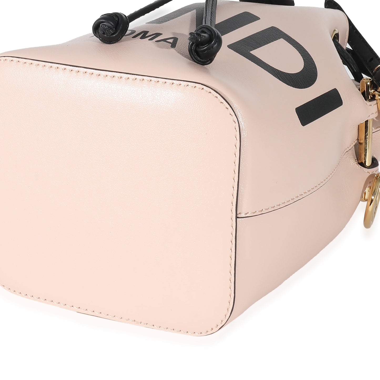 FENDI - Rosa Quarzo Leather Logo Mini Mon Tresor Bucket Bag