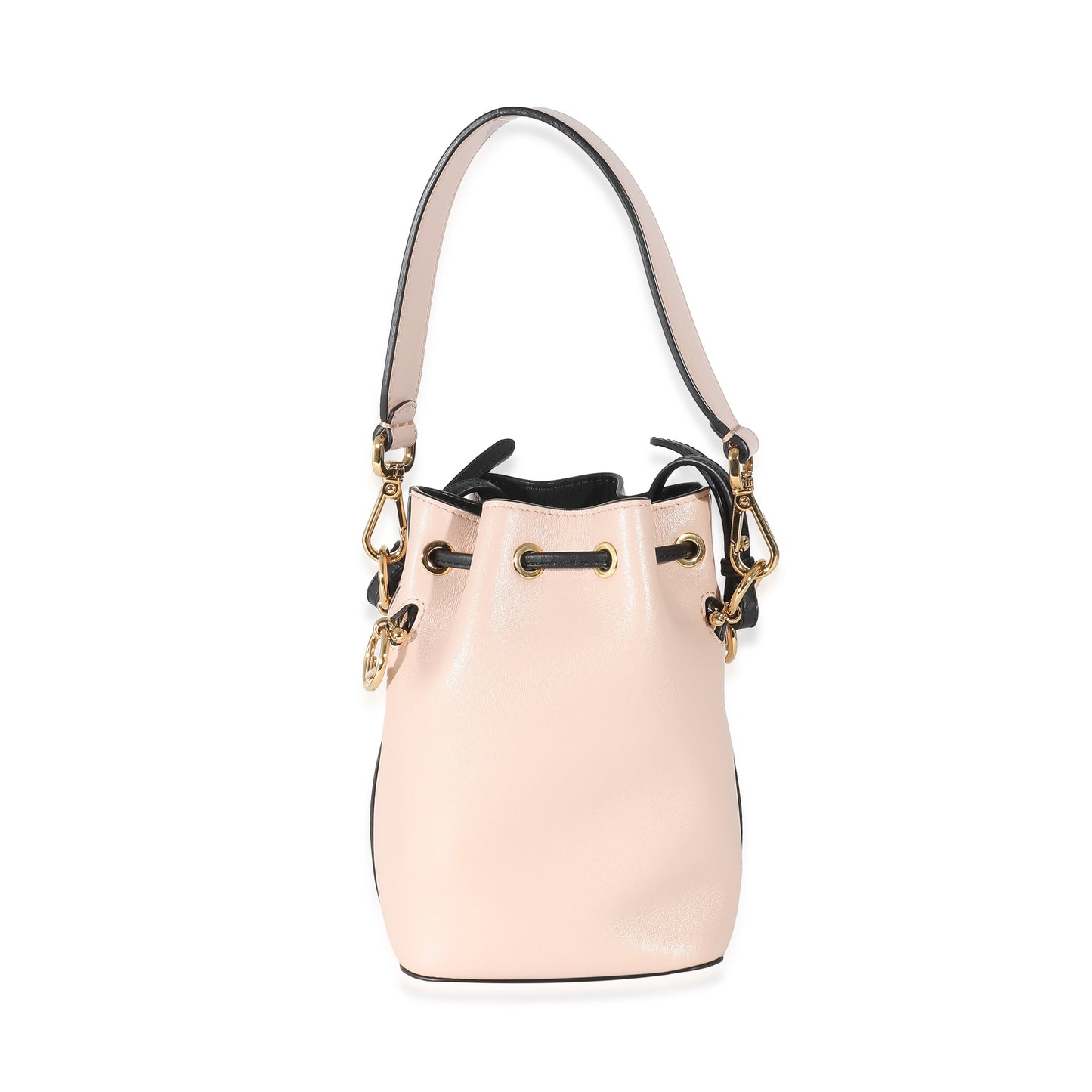 FENDI - Rosa Quarzo Leather Logo Mini Mon Tresor Bucket Bag