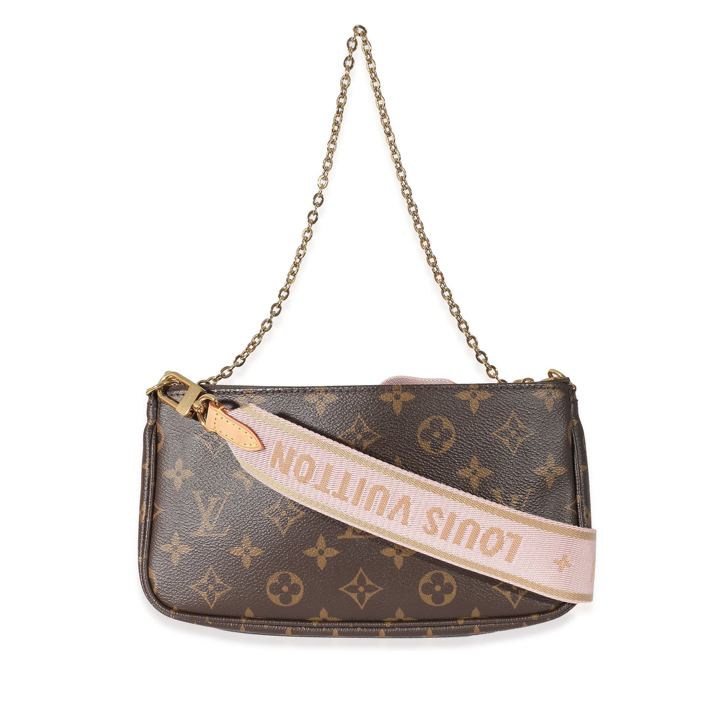 LOUIS VUITTON- Rose Clair Monogram Canvas Multi Pochette Accessoires
