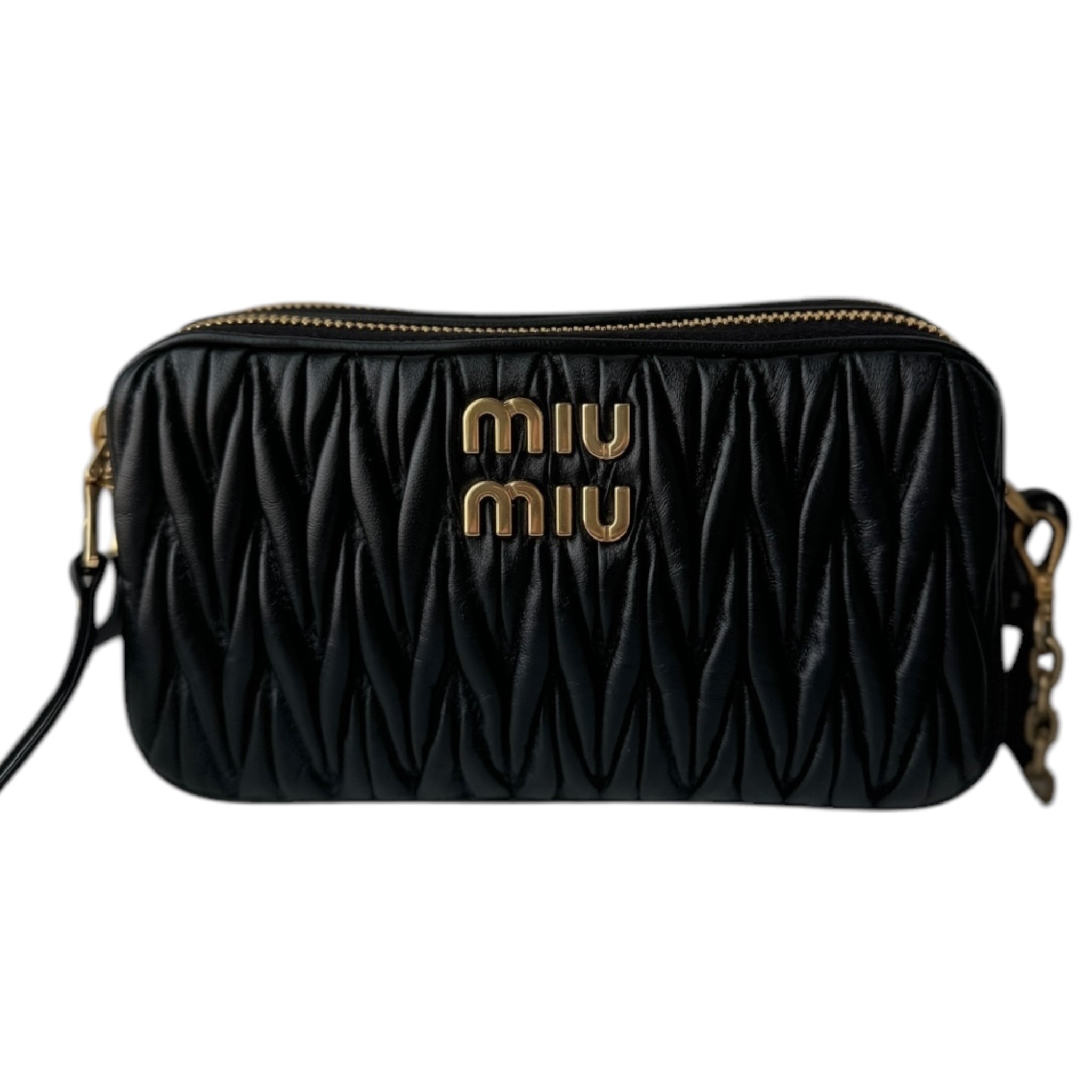 PRE-OWNED Black Matelassé nappa-leather Mini Bag Crossbody Bag