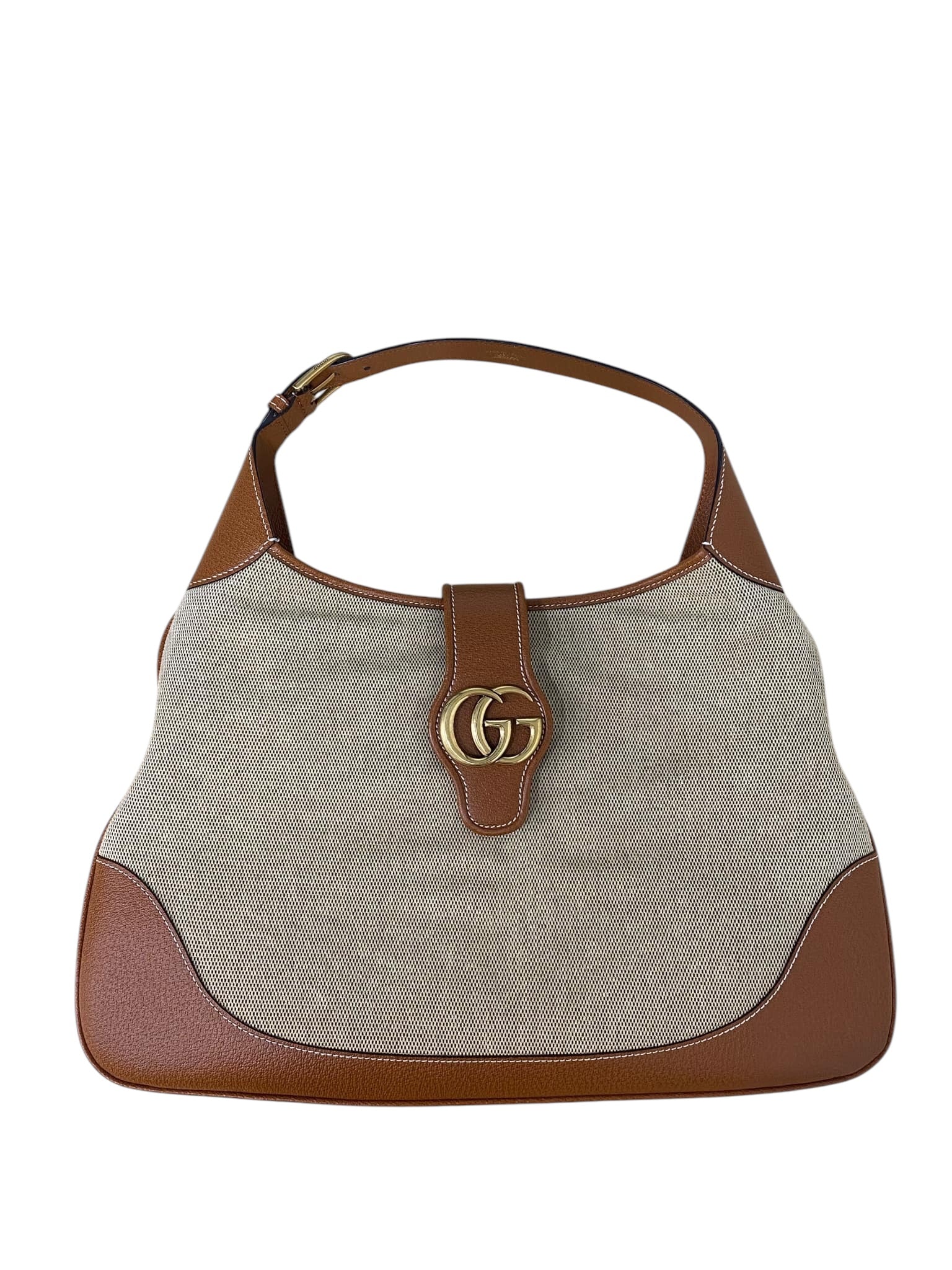 Bolso de hombro Afrodita de lona beige GG USADO