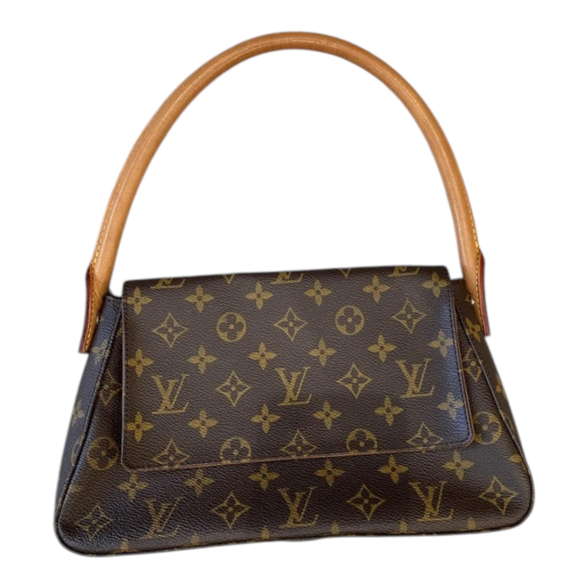 Bolso de hombro mini con lazo de lona con monograma LV USADO