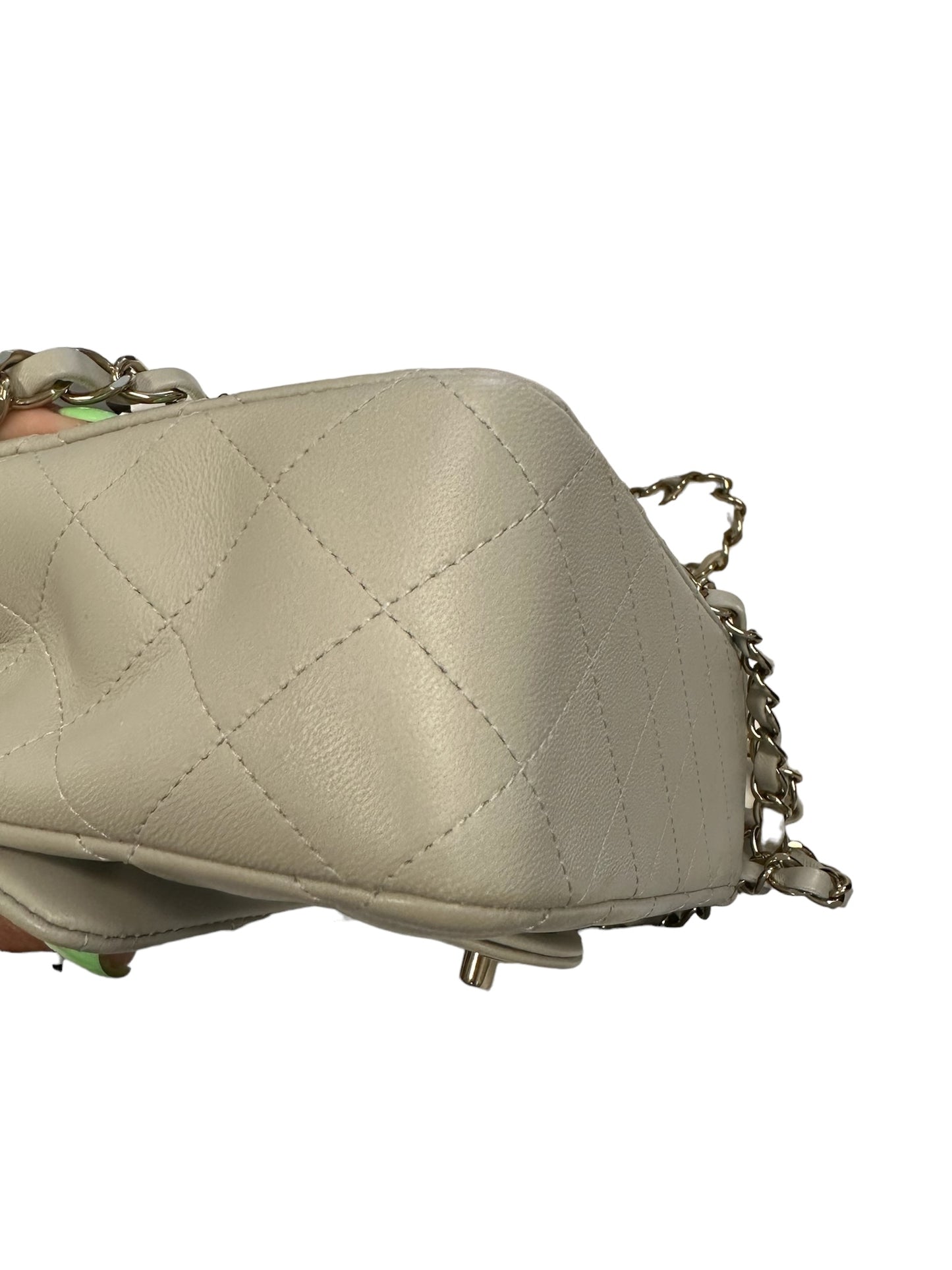 CHANEL - Grey Quilted Lambskin
Mini Rectangular Flap Bag