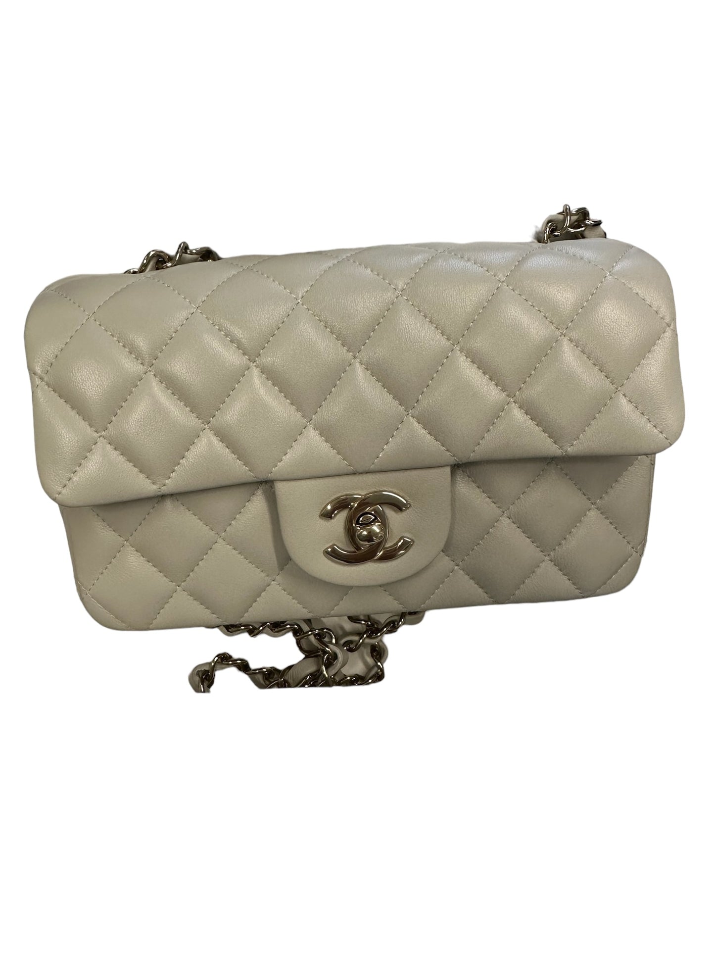 CHANEL - Grey Quilted Lambskin
Mini Rectangular Flap Bag