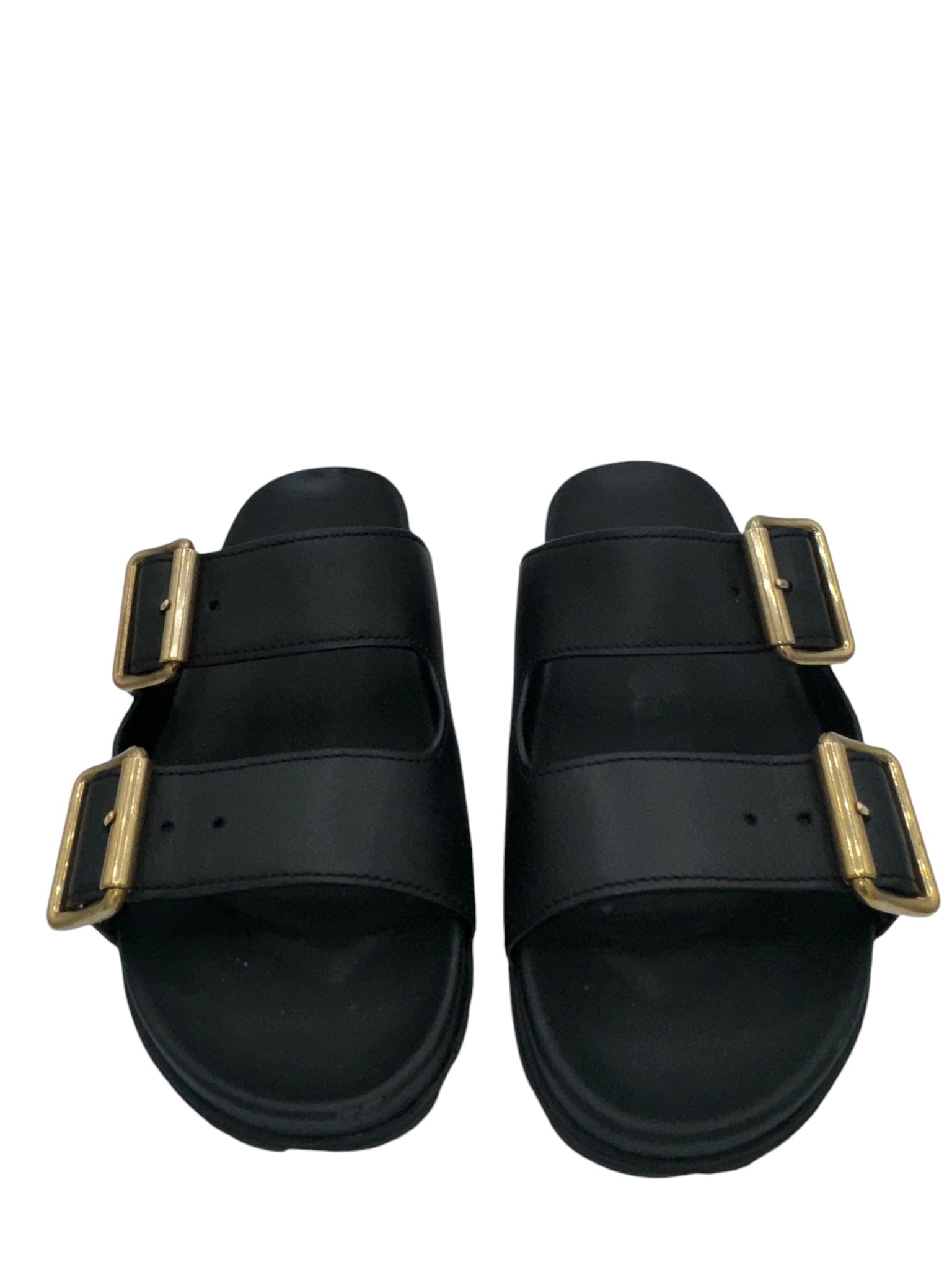 PRE-OWNED Sandals Black Leather Women's
