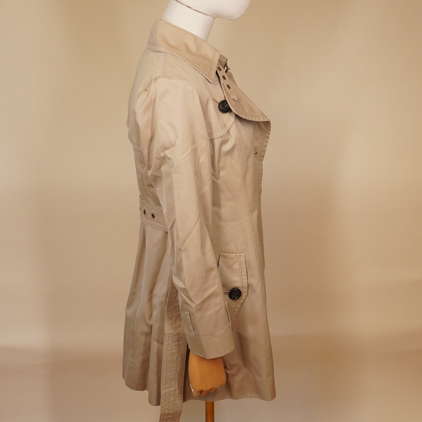 PRE-OWNED BURBERRY Trench Coat Beige Women's S