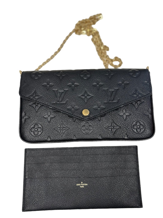 LOUIS VUITTON - Black Monogram Empreinte Felicie Pochette