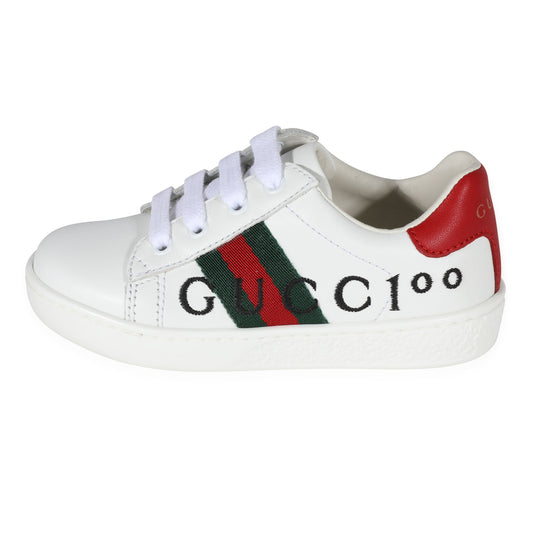 GUCCI -  Gucci Ace Leather Toddler 'Gucci 100 Print' (23 EUR)