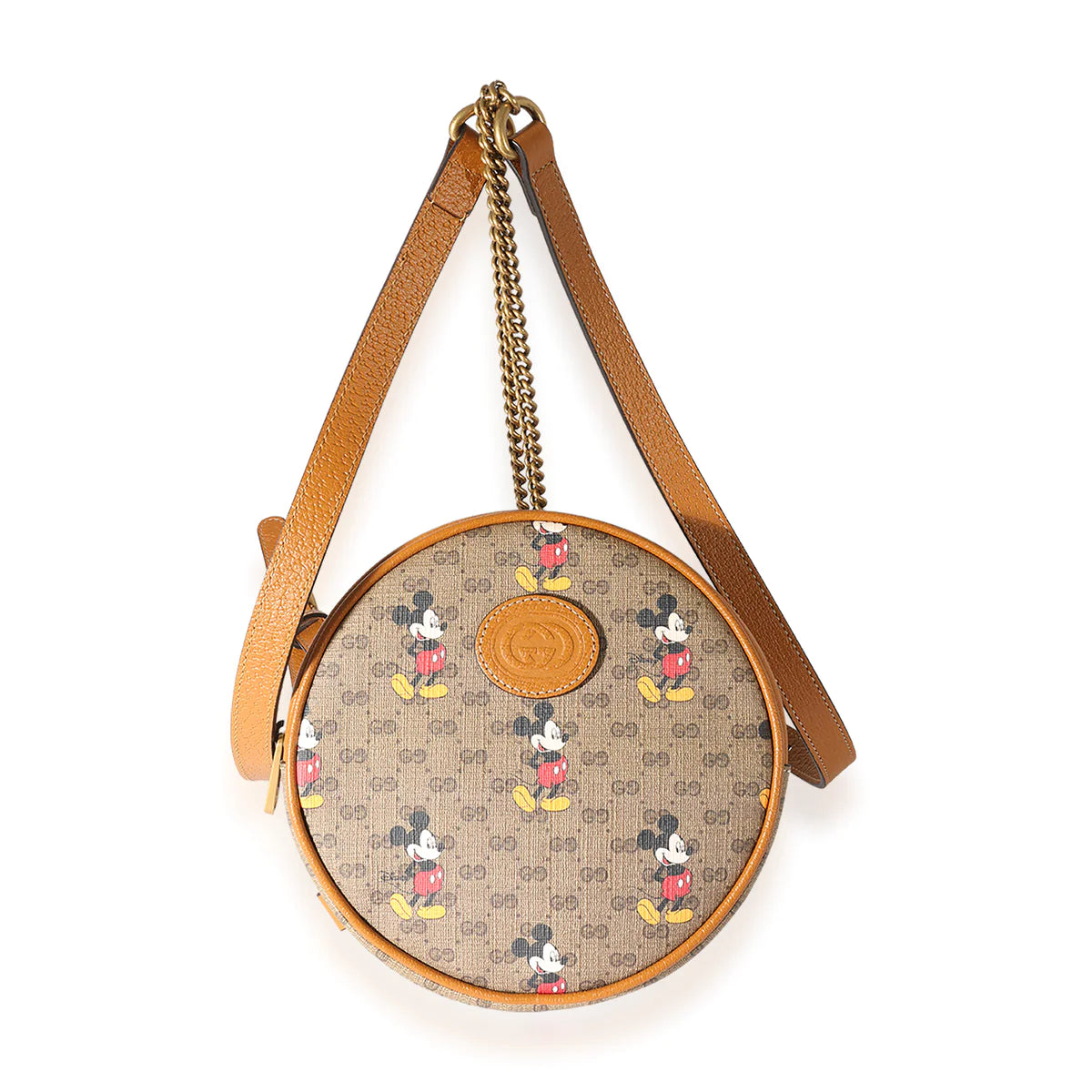 GUCCI - Mochila redonda mini con diseño de Mickey Mouse de Disney Vintage GG Supreme