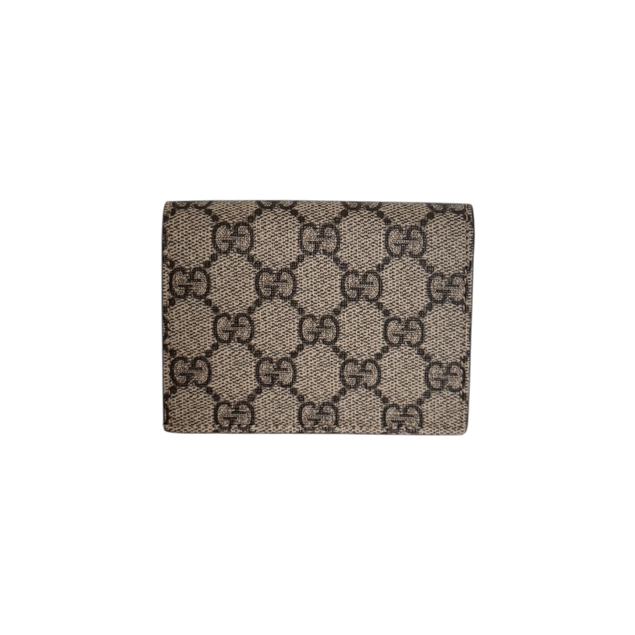 Cartera corta plegable GG Supreme Canvas Cherry de segunda mano