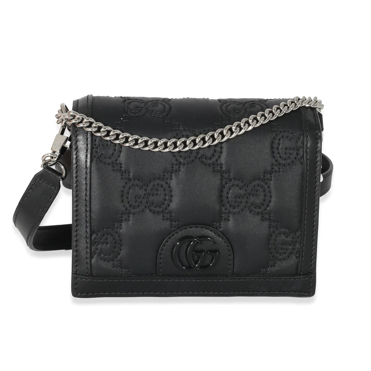 GUCCI - Bolso mini GG de piel de nailon color negro