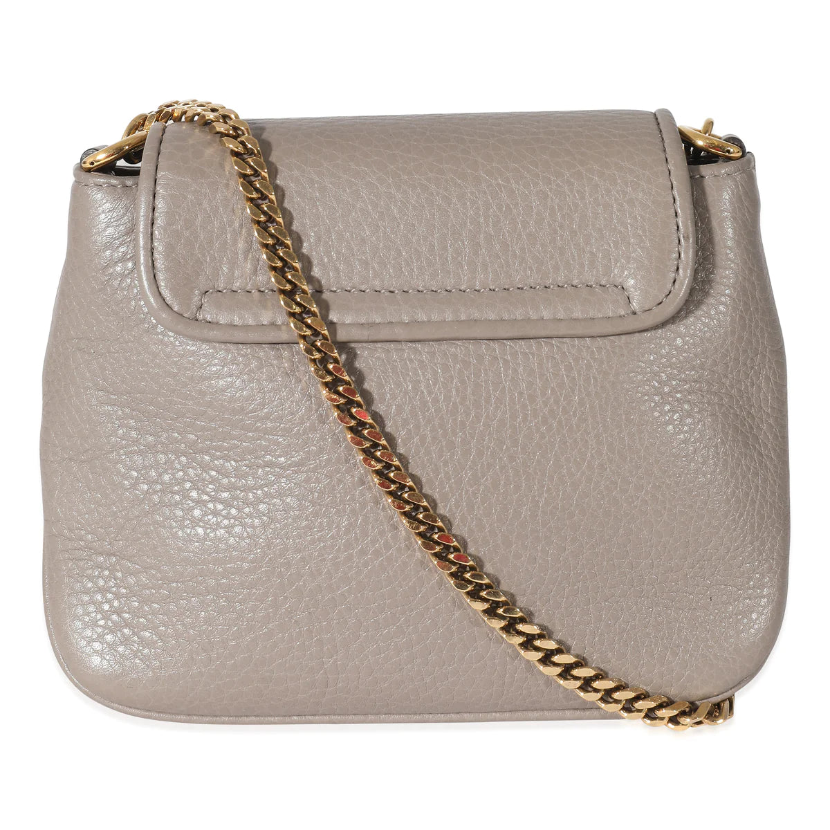 GUCCI - Bolso pequeño con cadena 1973 de piel granulada gris