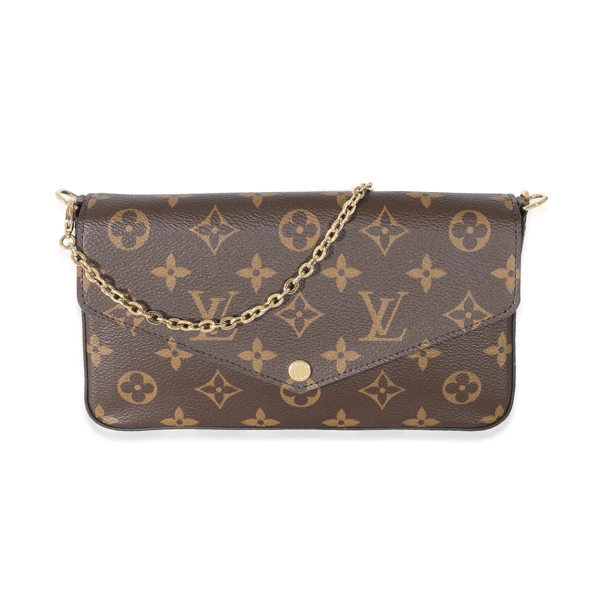 LOUIS VUITTON - Felicie Pochette de lona con monograma fucsia