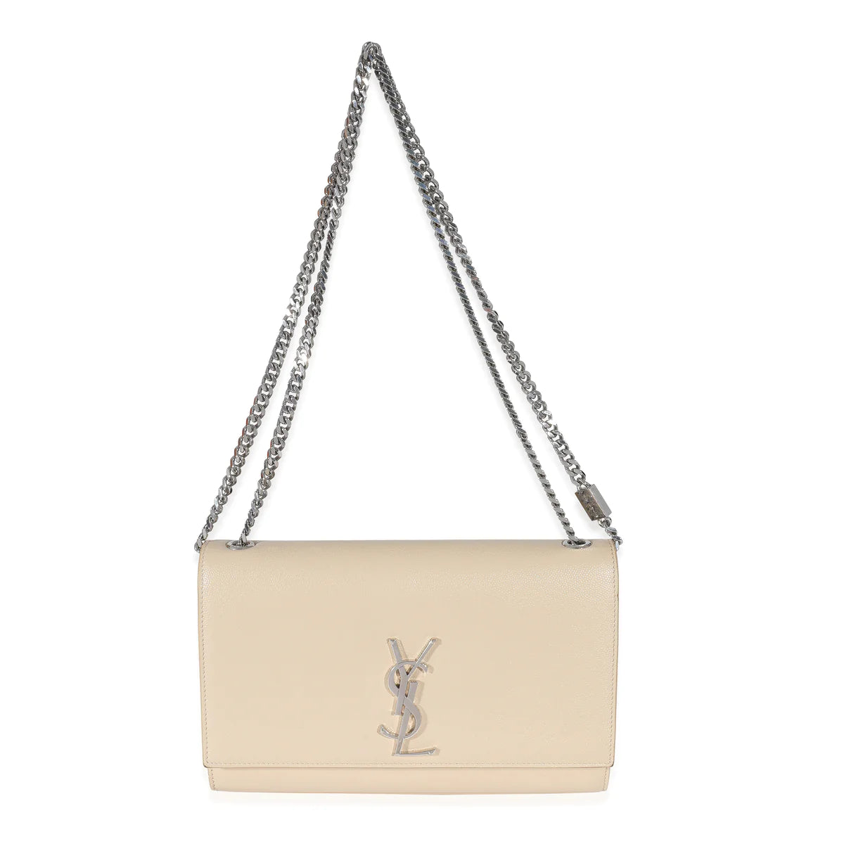 SAINT LAURENT - Beige Grain De Poudre Medium Kate