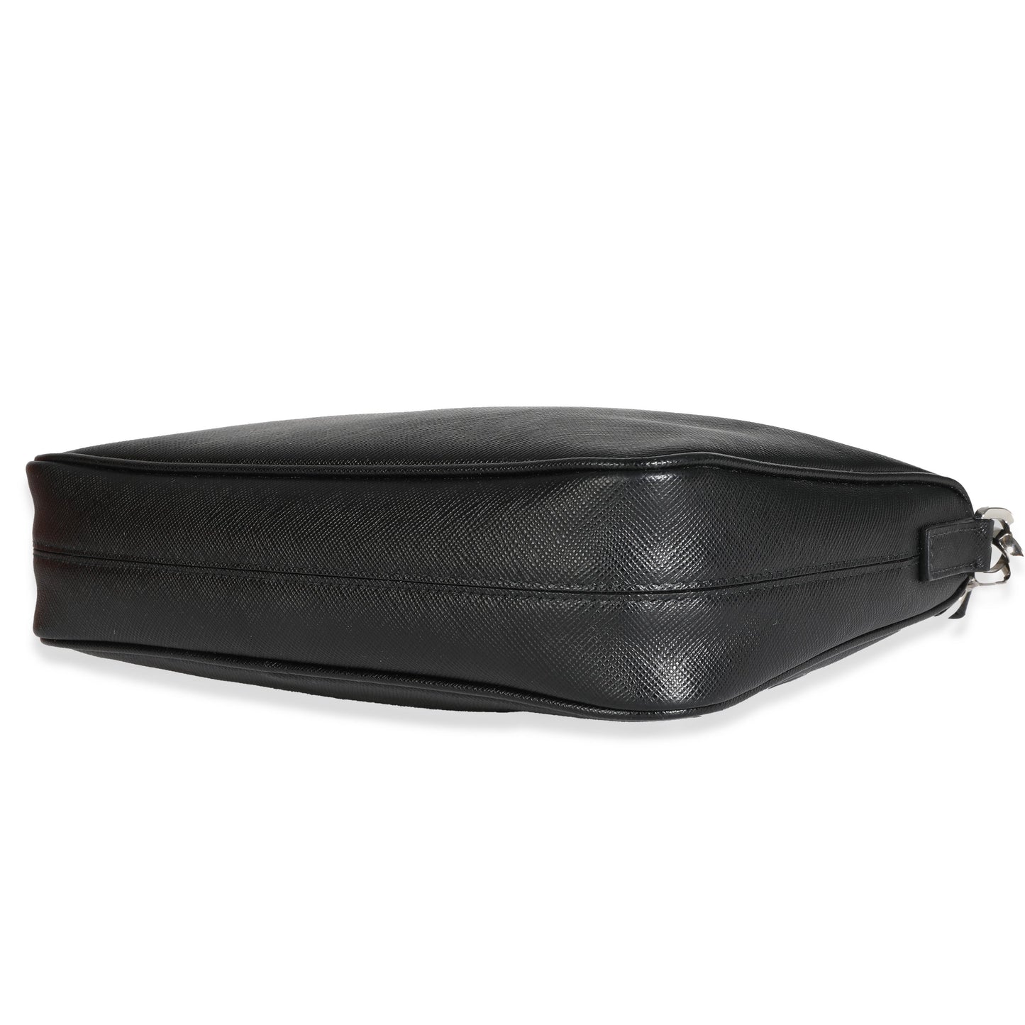 Bolso bandolera pequeño con correa utilitaria Saffiano negro USADO