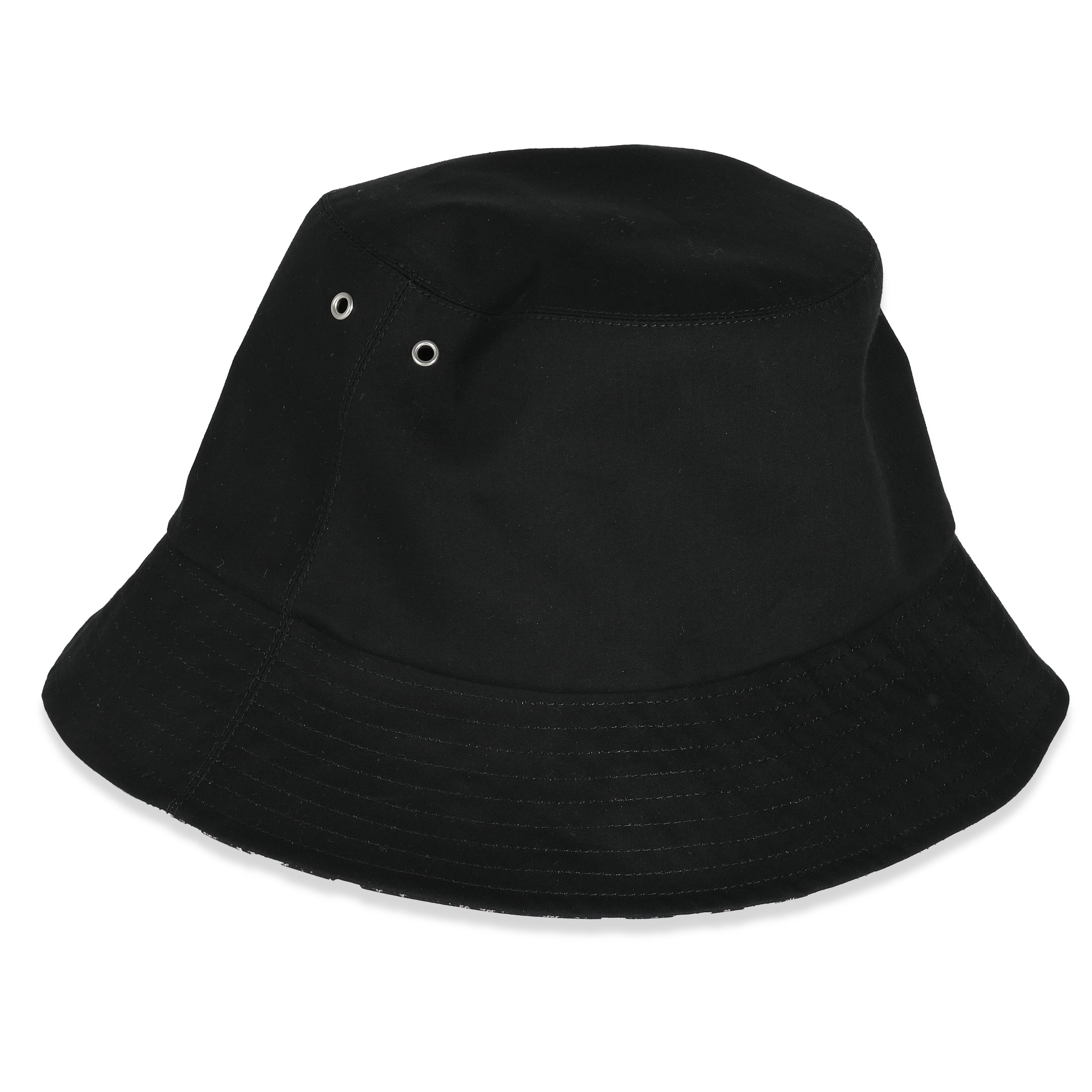 PRE-OWNED Black Oblique Reversible Teddy-D Brim Bucket Hat 59