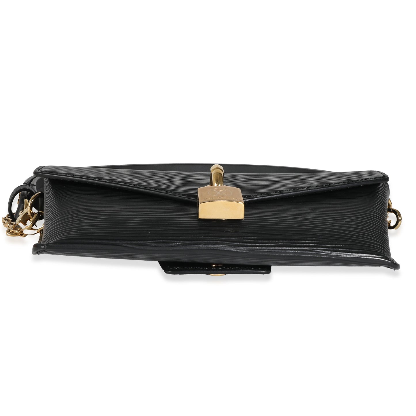 LOUIS VUITTON - Black Epi Padlock On Strap