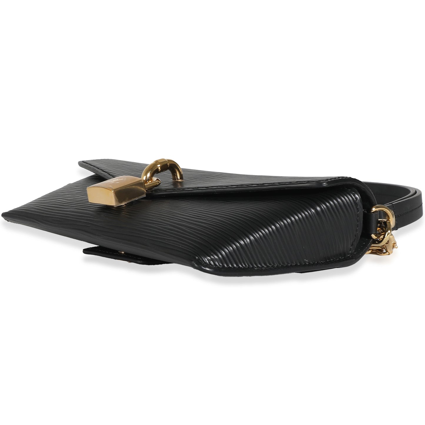 LOUIS VUITTON - Black Epi Padlock On Strap