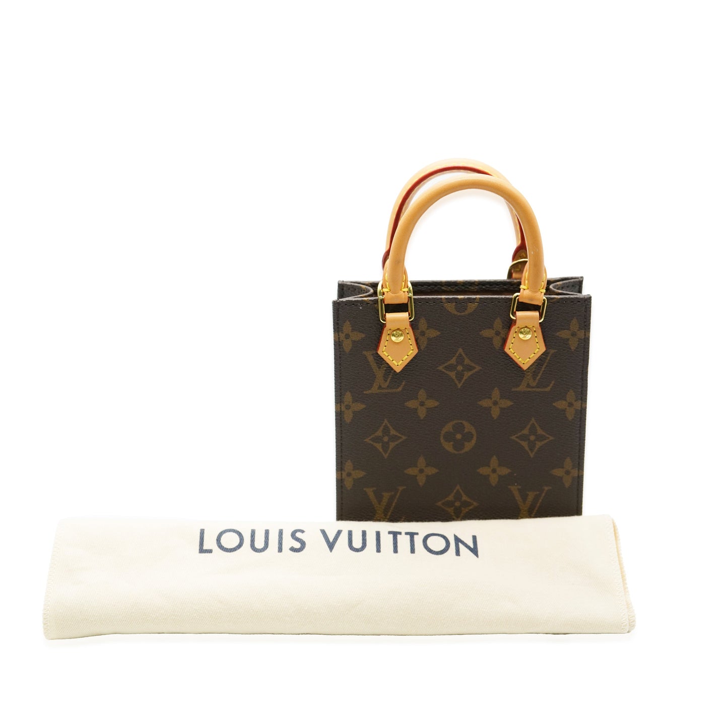 LOUIS VUITTON - Brown Monogram Canvas Petit Sac Plat